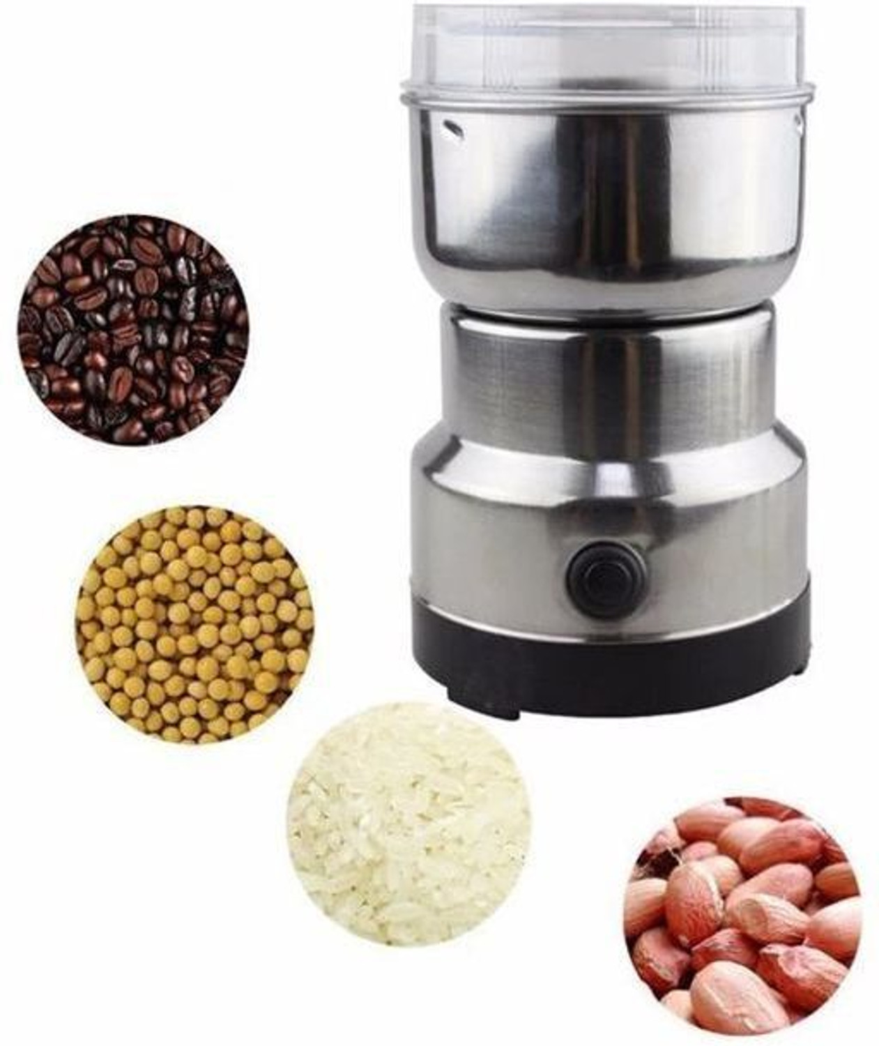 Image of Manasa Mixer Grinder 200 W Mixer Grinder (Multifunction Mixer Grinder Machine, Smash Machine, Coffee Bean Grinder | 1 Jar | Silver, Black)