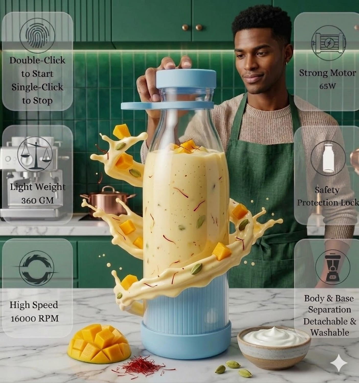 Image of MAXIVE No 25 W Juicer (Juice Blender52 | 1 Jar | Multicolor)