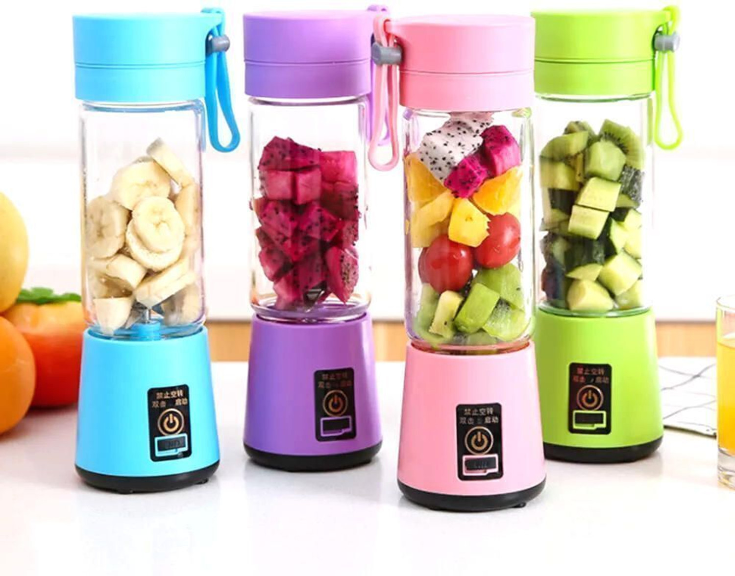Image of Ganesh store Pro Fruit Juicer 220 W Juicer Mixer Grinder (CXZ 859K Portable Electric Fruit Juicer Maker USB Rechargeable Mini Juicer | 1 Jar | Multicolor)