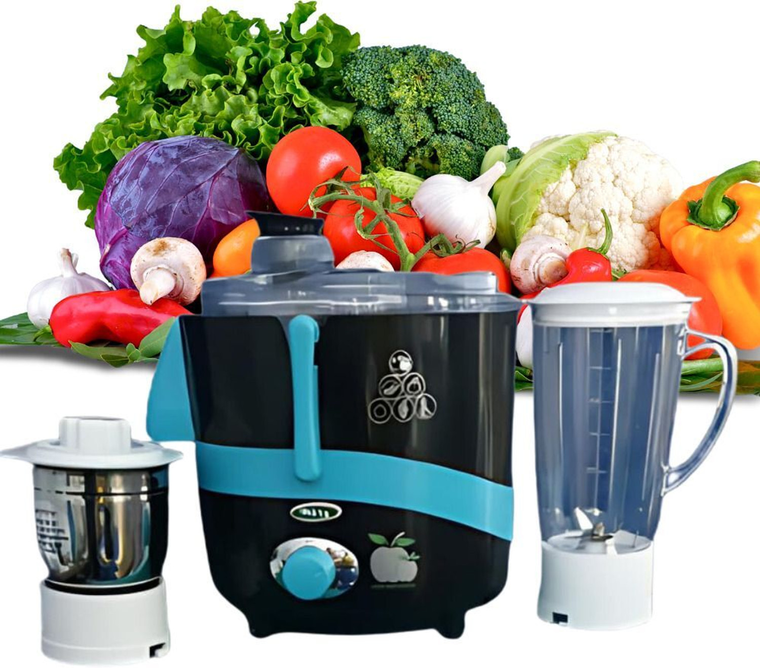 Image of Saumyaraj Metal 2-Jar Grinder | 650W Motor | High-Power Mixing & Grinding 650 W Juicer Mixer Grinder (Metal 2-Jar Grinder | 650W Motor | High-Power Mixing & Grinding | 2 Jars | Black)
