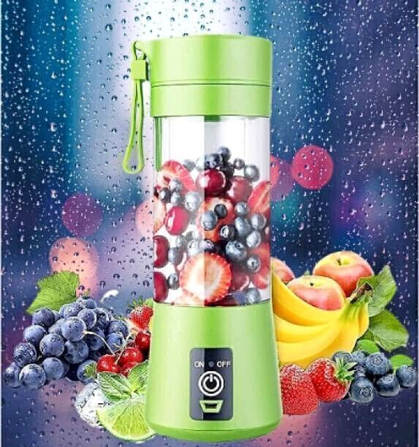 Image of Ganesh store Pro Fruit Juicer 220 W Juicer Mixer Grinder (CXZ 859K Portable Electric Fruit Juicer Maker USB Rechargeable Mini Juicer | 1 Jar | Multicolor)