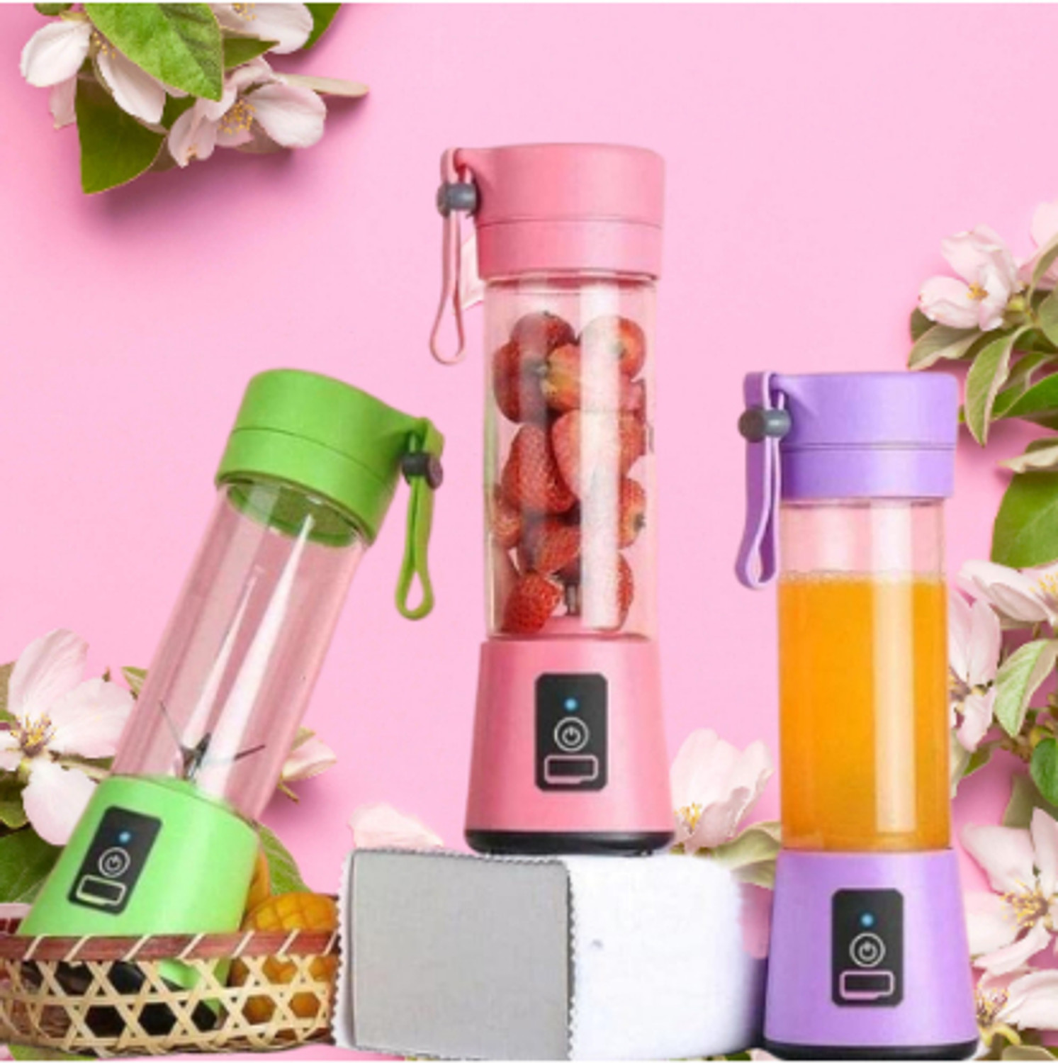 Image of APNA STORE Electric Fruit Juicer Maker USB Rechargeable Mini Juicer Mixer GrinderAS30 350 W Juicer Mixer Grinder (Electric Fruit Juicer Maker USB Rechargeable Mini Juicer Mixer GrinderAS30 | 1 Jar | Multicolor)