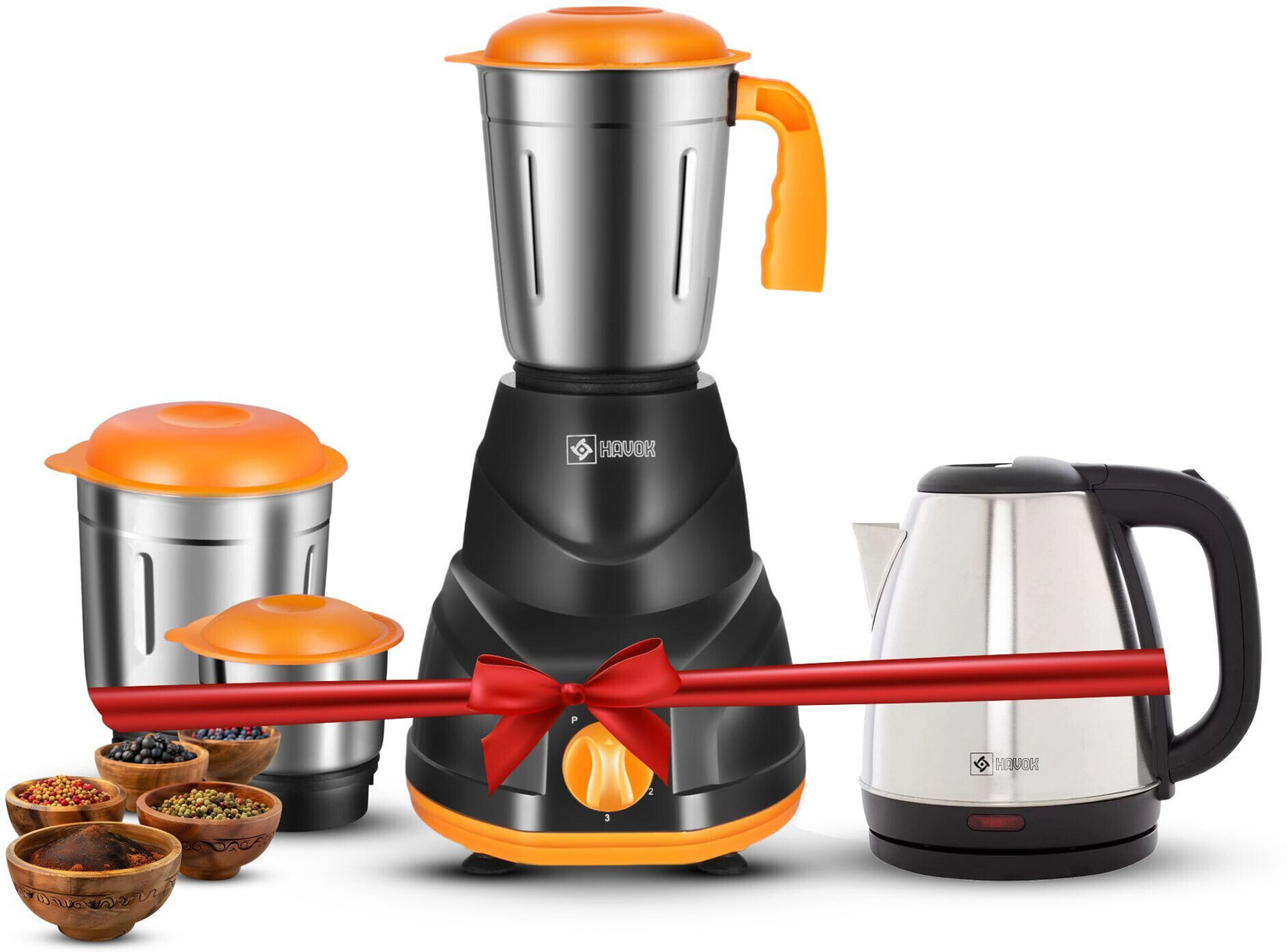 Image of DAKSHWAY mixer grinder 220 W Juicer Mixer Grinder (Mixer Grinder 220 W||Coffee Spice Nuts Grains Bean Grinder Mixer | 1 Jar | Silver)