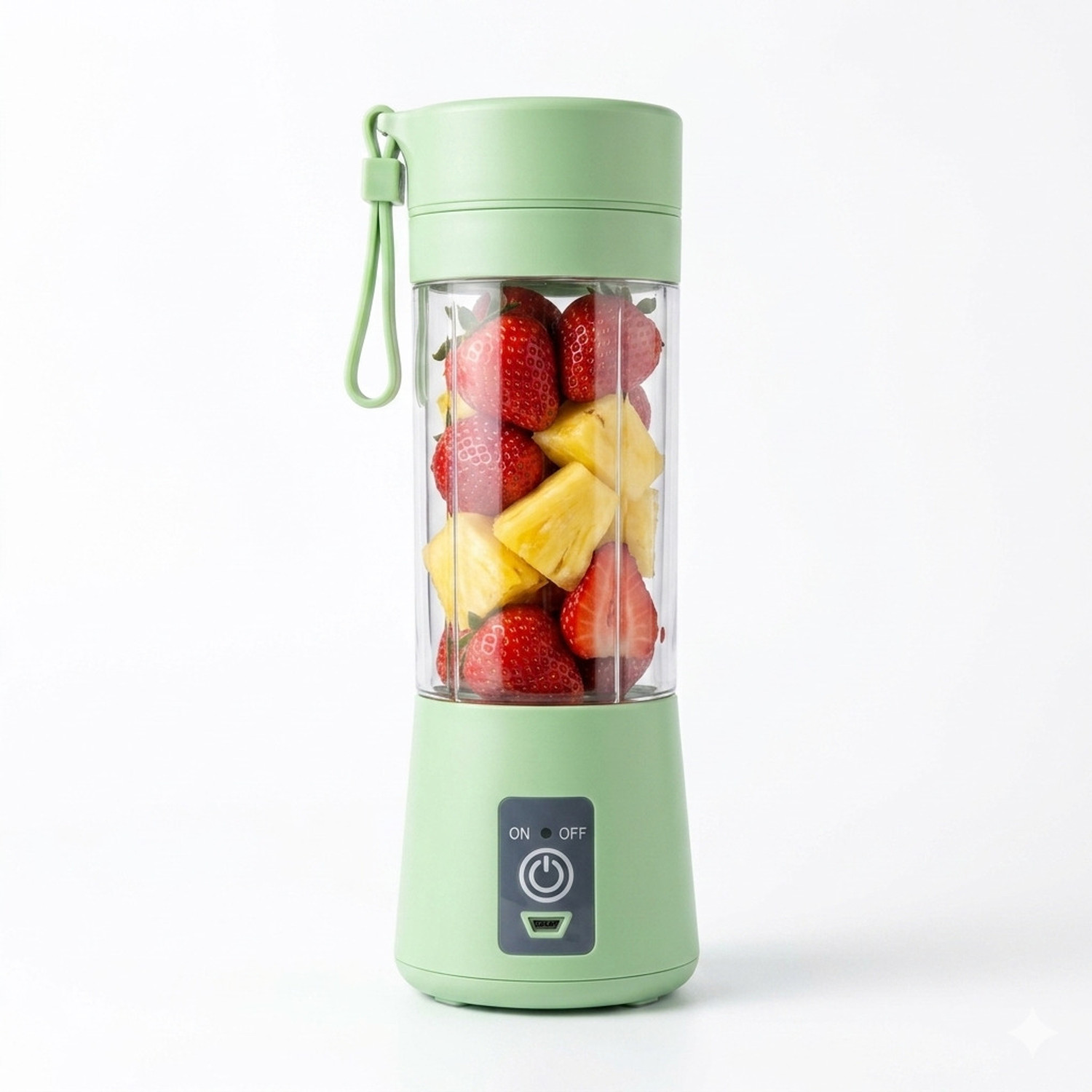 Image of Bumpi Care Bumpi Mini Fruit Juicer Mixer Grinder Portable Milkshake Blenders Color-May Vary 220 W Juicer (6-Blade Juicer | 1 Jar | Multicolor)