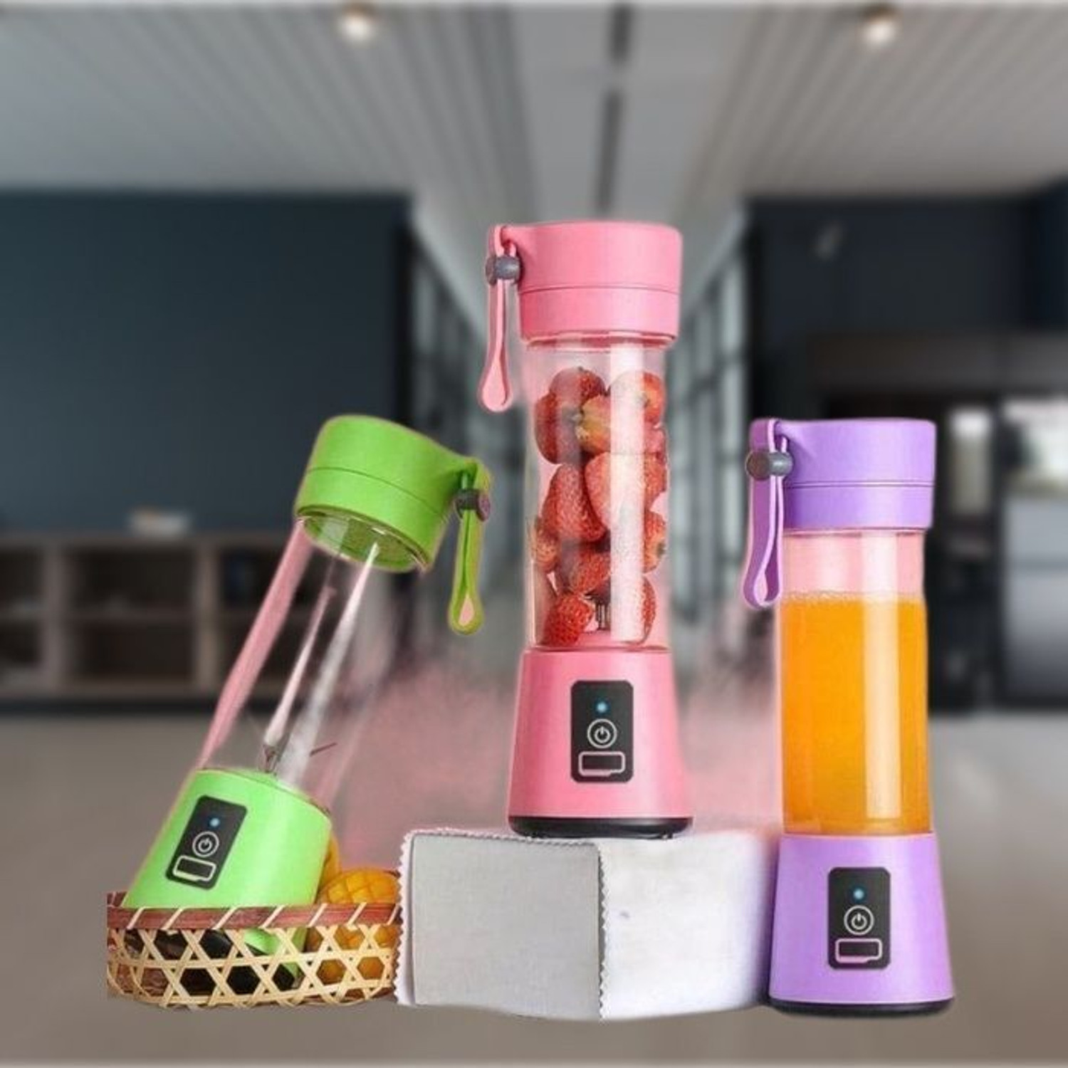 Image of JayGopalTrendz Electric Fruit Juicer Maker USB Rechargeable Mini Juicer Mixer GrinderQQ15 350 W Juicer Mixer Grinder (Electric Fruit Juicer Maker USB Rechargeable Mini Juicer Mixer GrinderQQ15 | 1 Jar | Multicolor)