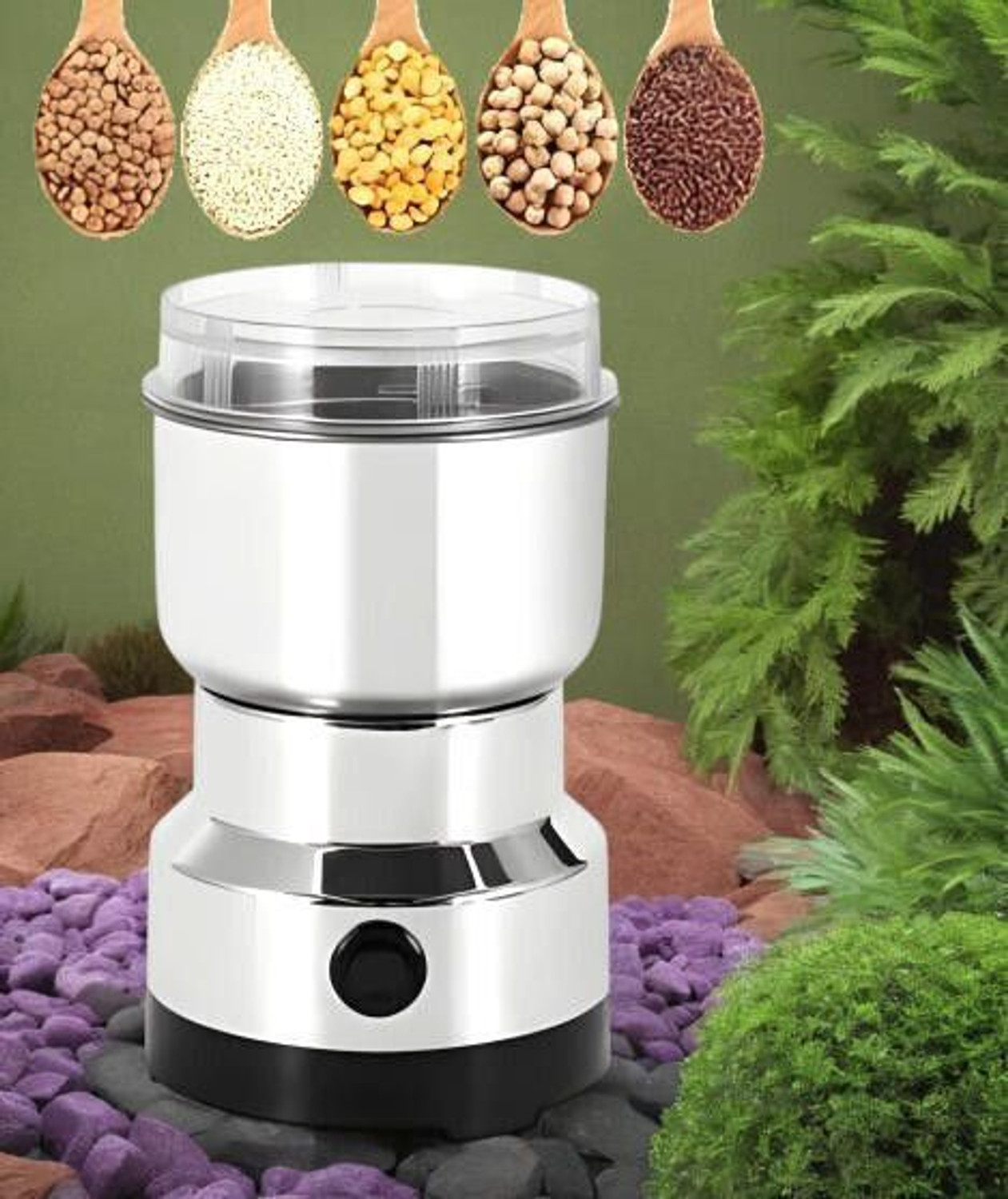 Image of HSH GOLDI Household Grinder W300 Juicer Mixer Grinder gr179 300 W Juicer Mixer Grinder (Nima japan Mini Stainless Steel Grainder G179 | 1 Jar | Multicolor)