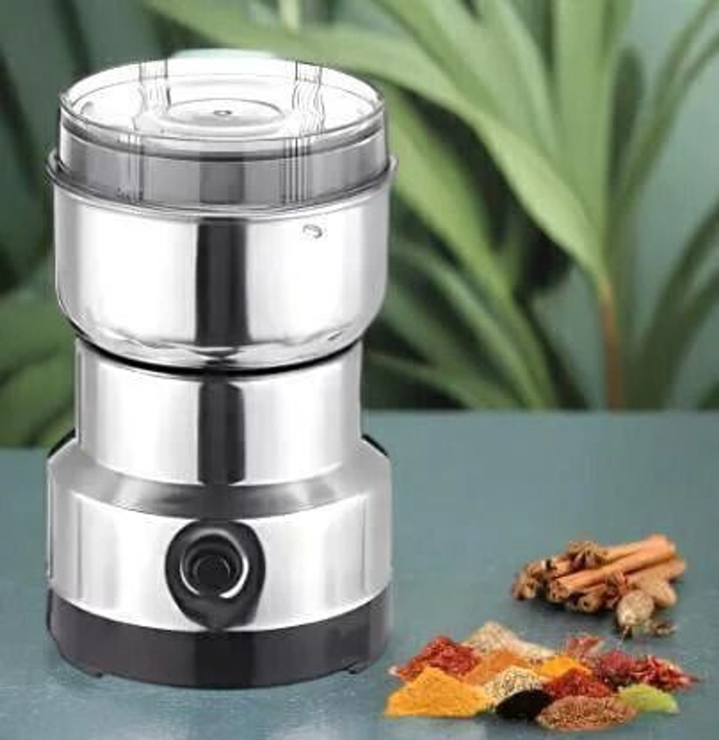 Image of Elvara creations Mini Mixer Grinder 550 W Juicer Mixer Grinder (Mixer Grinder Smash Machine Stainless Steel Multifunctional Electric Grinder | 1 Jar | Silver)
