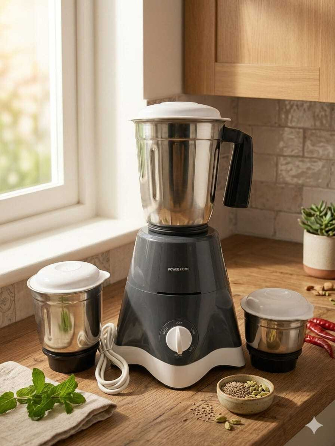 Image of laxmigold Grinder 042 550 W Juicer Mixer Grinder (JMG 42 | 3 Jars | Black)