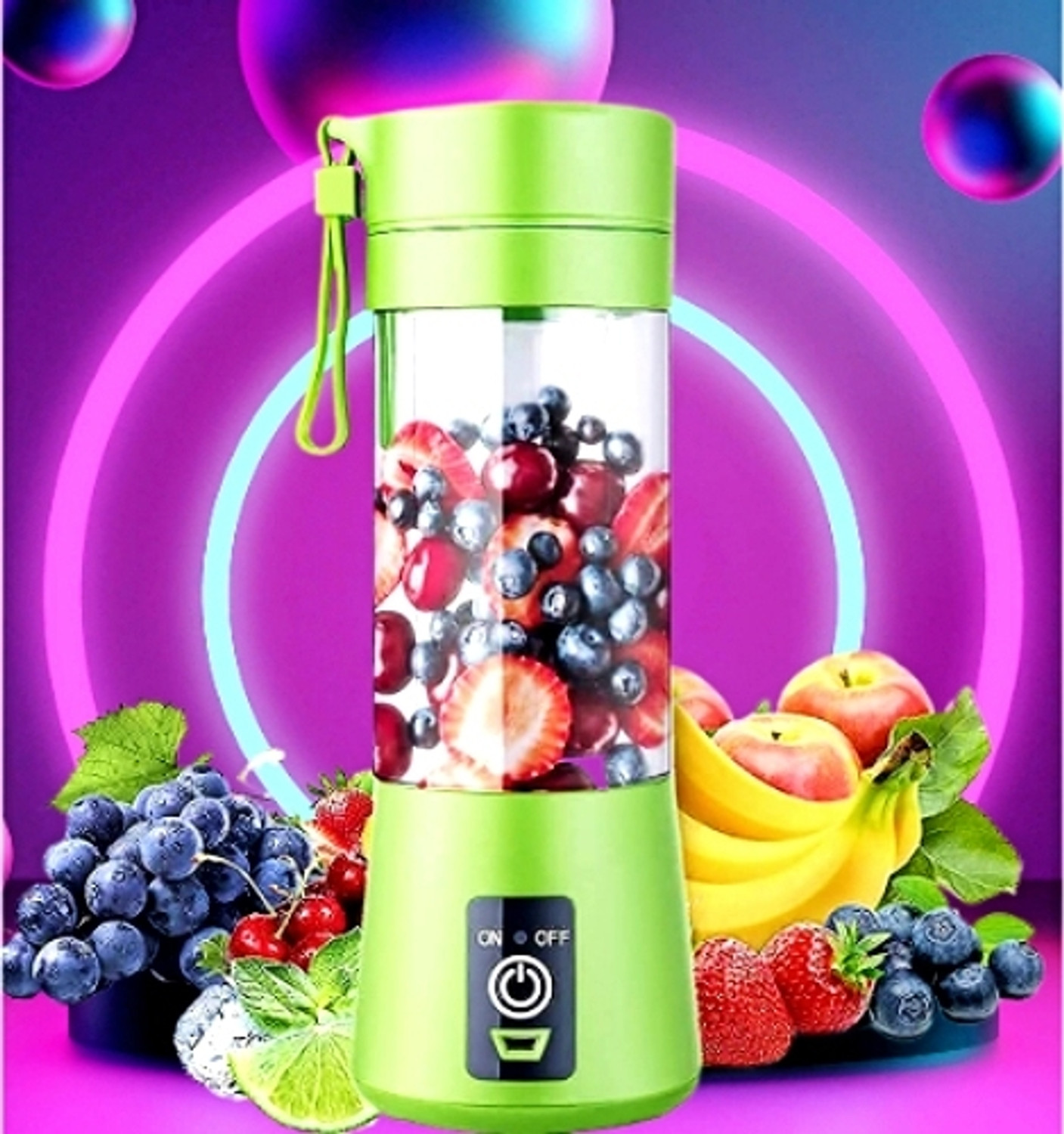 Image of SS brother Pro Fruit Juicer 350 W Juicer Mixer Grinder (USB Rechargeable Mini Juicer Mixer Grinder MI138 | 1 Jar | Multicolor)