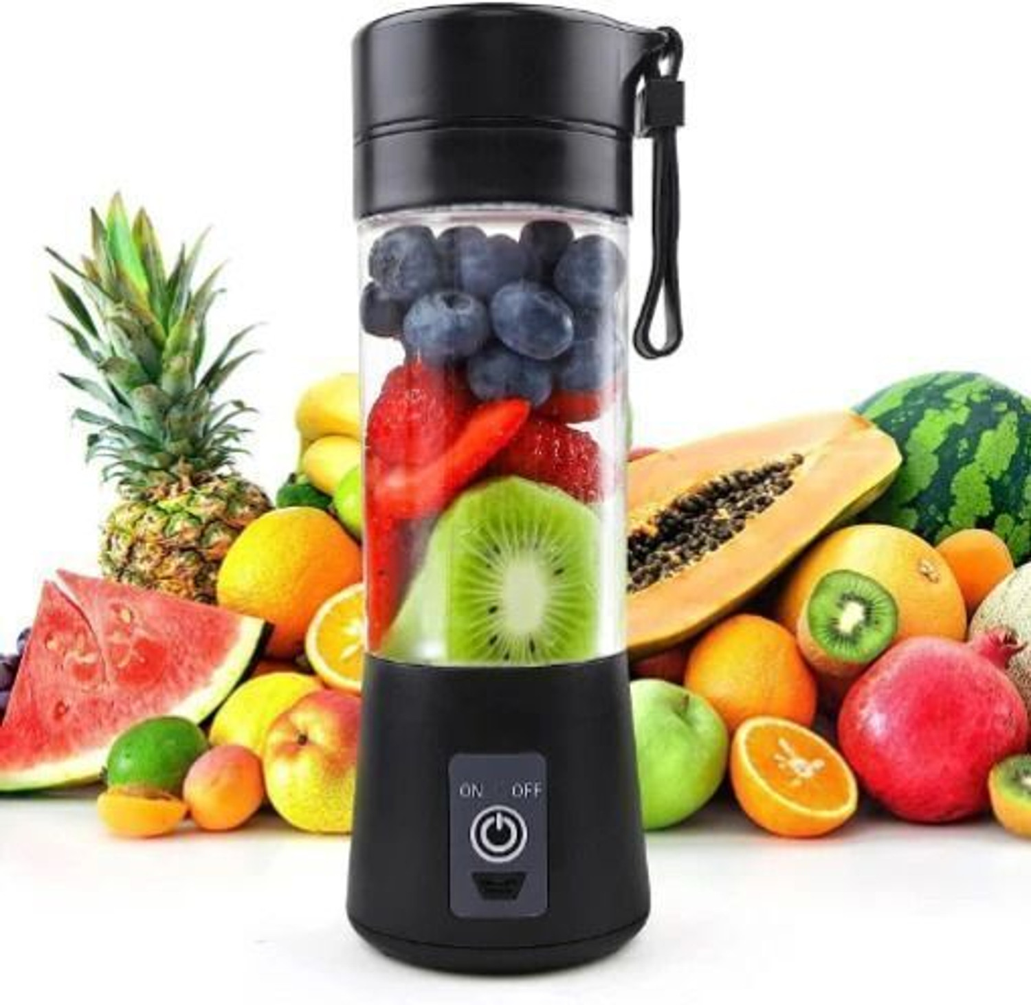 Image of APNA STORE Pro Fruit Juicer 200 W Juicer Mixer Grinder (ASE 859A Juice Maker Juicer Rechargeable Juicer Bottle with 6 Blades | 1 Jar | Multicolor)