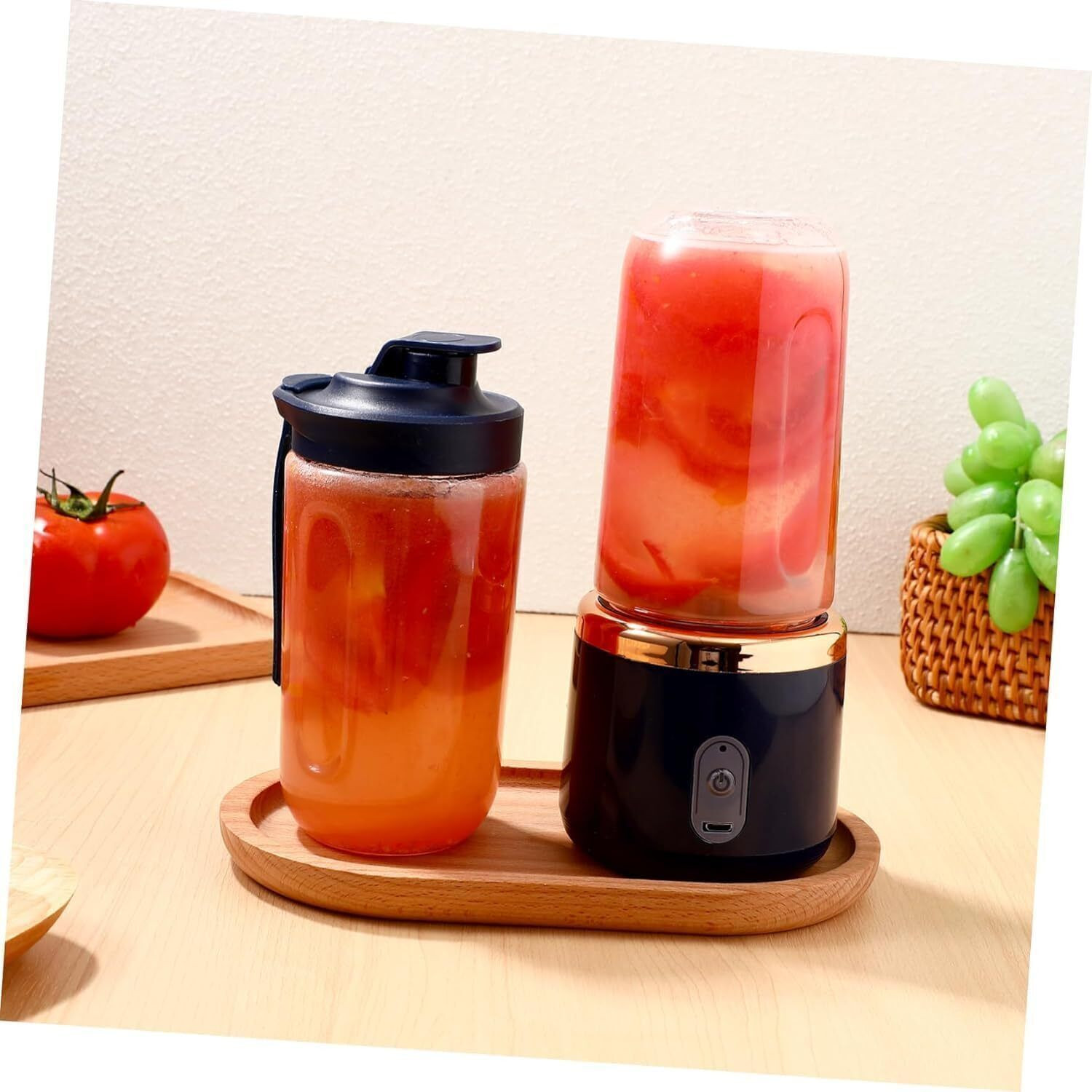 Image of implex mart PJC-33 450 W Juicer Mixer Grinder (Portable fresh fruit Vegetable juicer blender | 2 Jars | Pink)