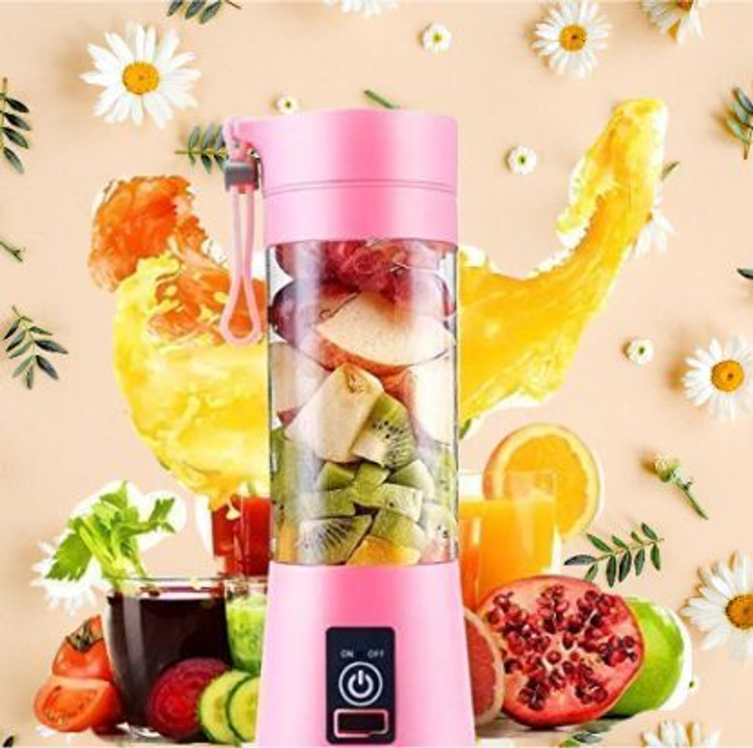 Image of JayGopalTrendz Electric Fruit Juicer Maker USB Rechargeable Mini Juicer Mixer GrinderQQ15 350 W Juicer Mixer Grinder (Electric Fruit Juicer Maker USB Rechargeable Mini Juicer Mixer GrinderQQ15 | 1 Jar | Multicolor)