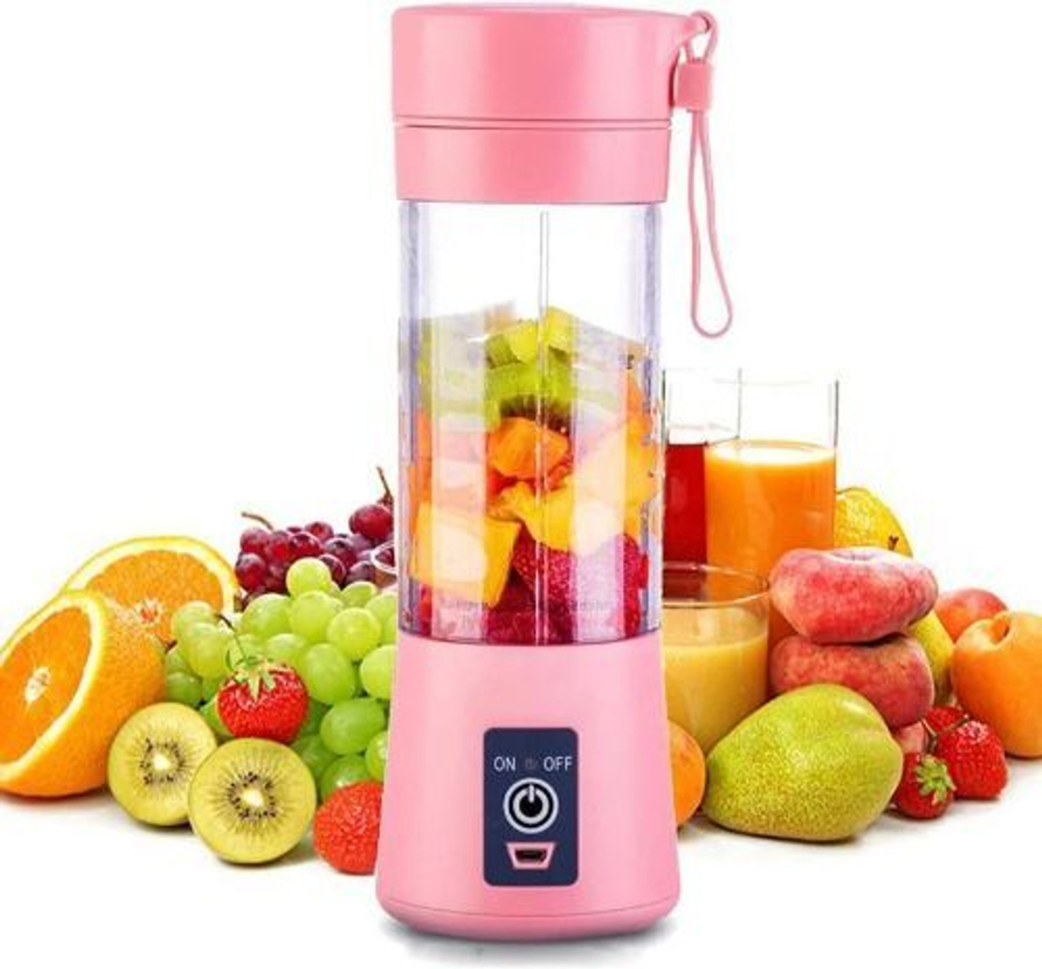 Image of princemarkett Pro Fruit Juicer 200 W Juicer Mixer Grinder (AYY 506Y ELECTRIC JUICER MIXER GRINDER RECHARGEABLE USB BOTTLE BLENDER SHAKER | 1 Jar | Multicolor)