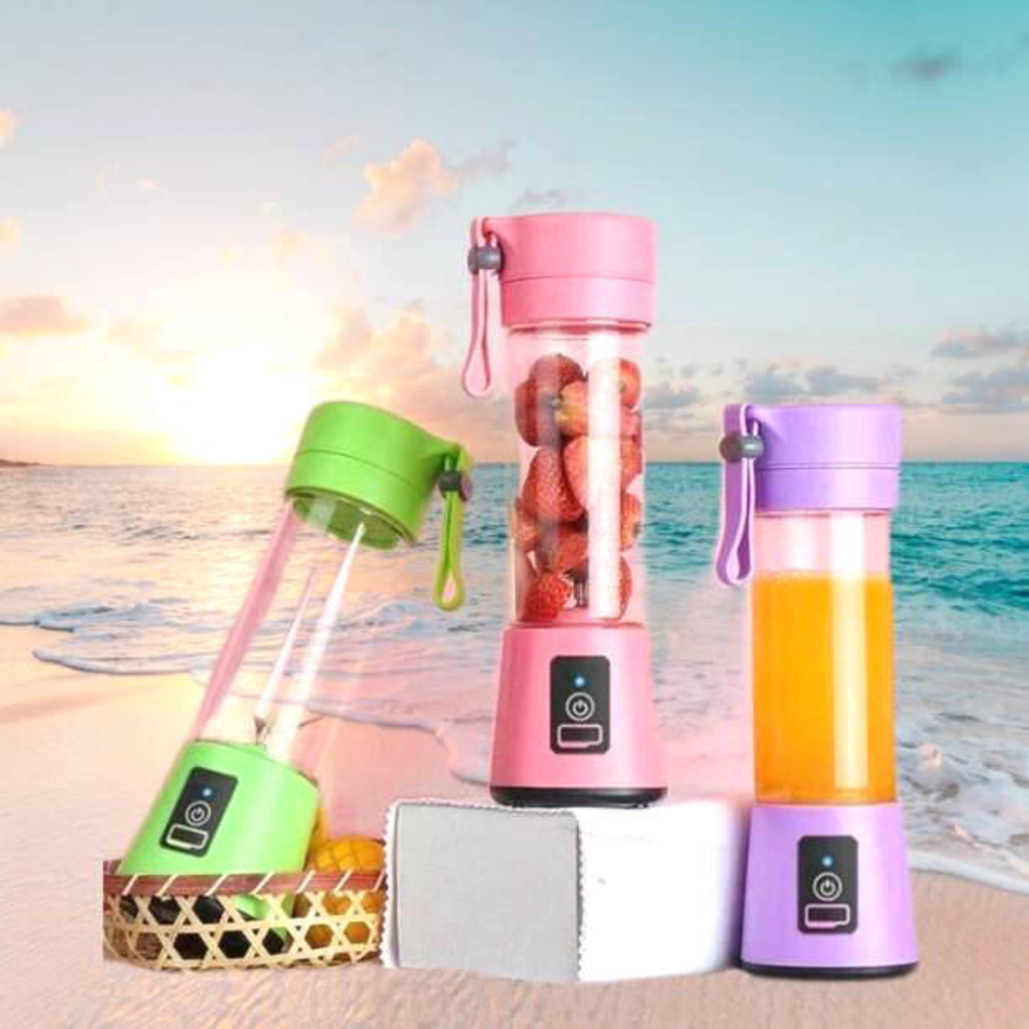 Image of APNA STORE Electric Fruit Juicer Maker USB Rechargeable Mini Juicer Mixer GrinderAS30 350 W Juicer Mixer Grinder (Electric Fruit Juicer Maker USB Rechargeable Mini Juicer Mixer GrinderAS30 | 1 Jar | Multicolor)