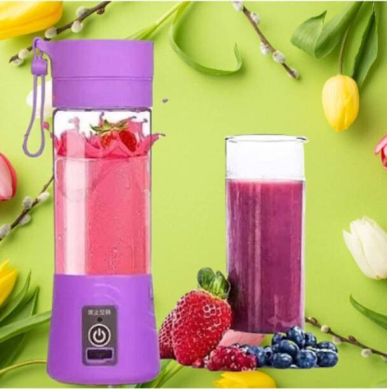Image of JayGopalTrendz Electric Rechargeable Fruit Juicer Maker Portable USB Mini Juicer ShakerTY468 350 W Juicer Mixer Grinder (Electric Rechargeable Fruit Juicer Maker Portable USB Mini Juicer ShakerTY468 | 1 Jar | Multicolor)
