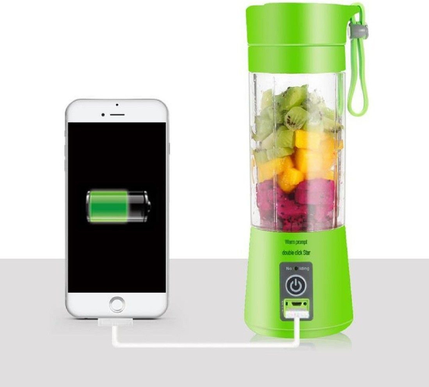 Image of princemarkett Pro Fruit Juicer 200 W Juicer Mixer Grinder (01 USB Rechargeable Mini Portable Smoothie Blender | 1 Jar | Multicolor)