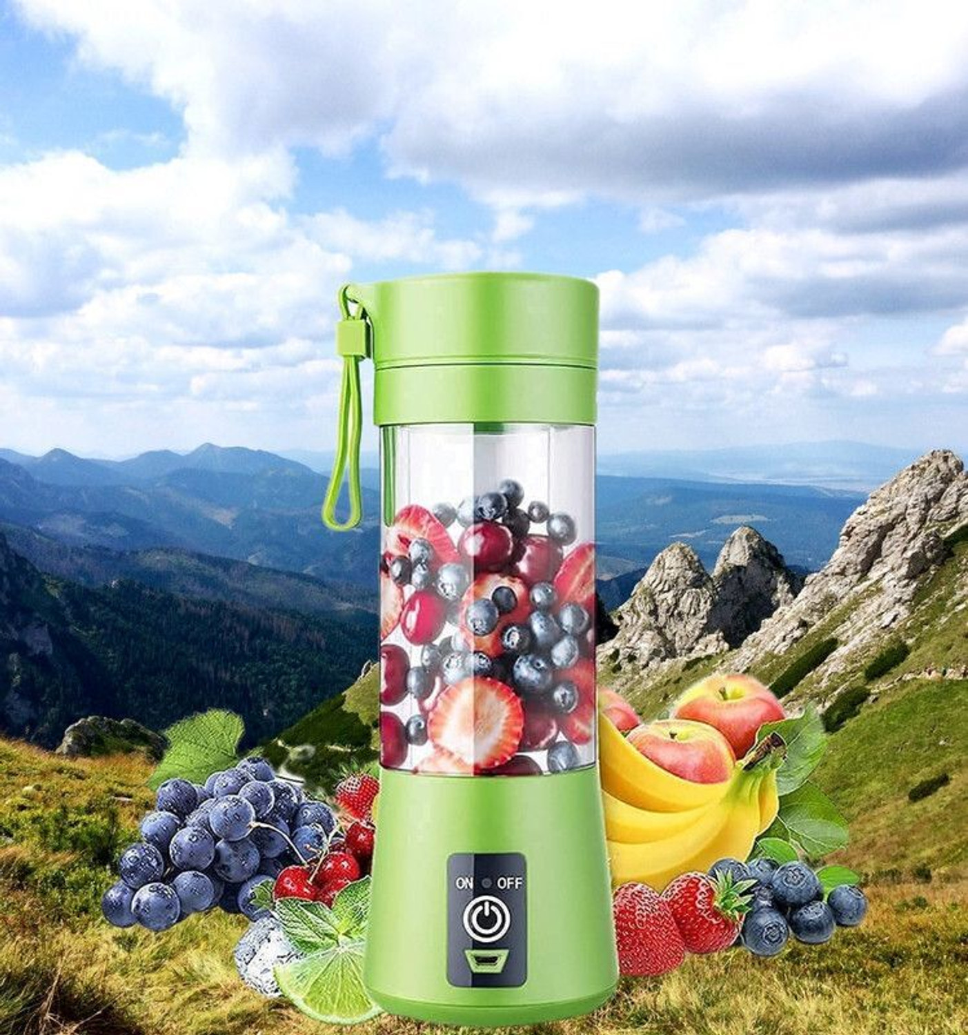 Image of SS brother PRO 200 W Juicer Mixer Grinder (E31 Juicer USB Rechargeable 6-Blade Portable Juicer Blender | 1 Jar | Multicolor)