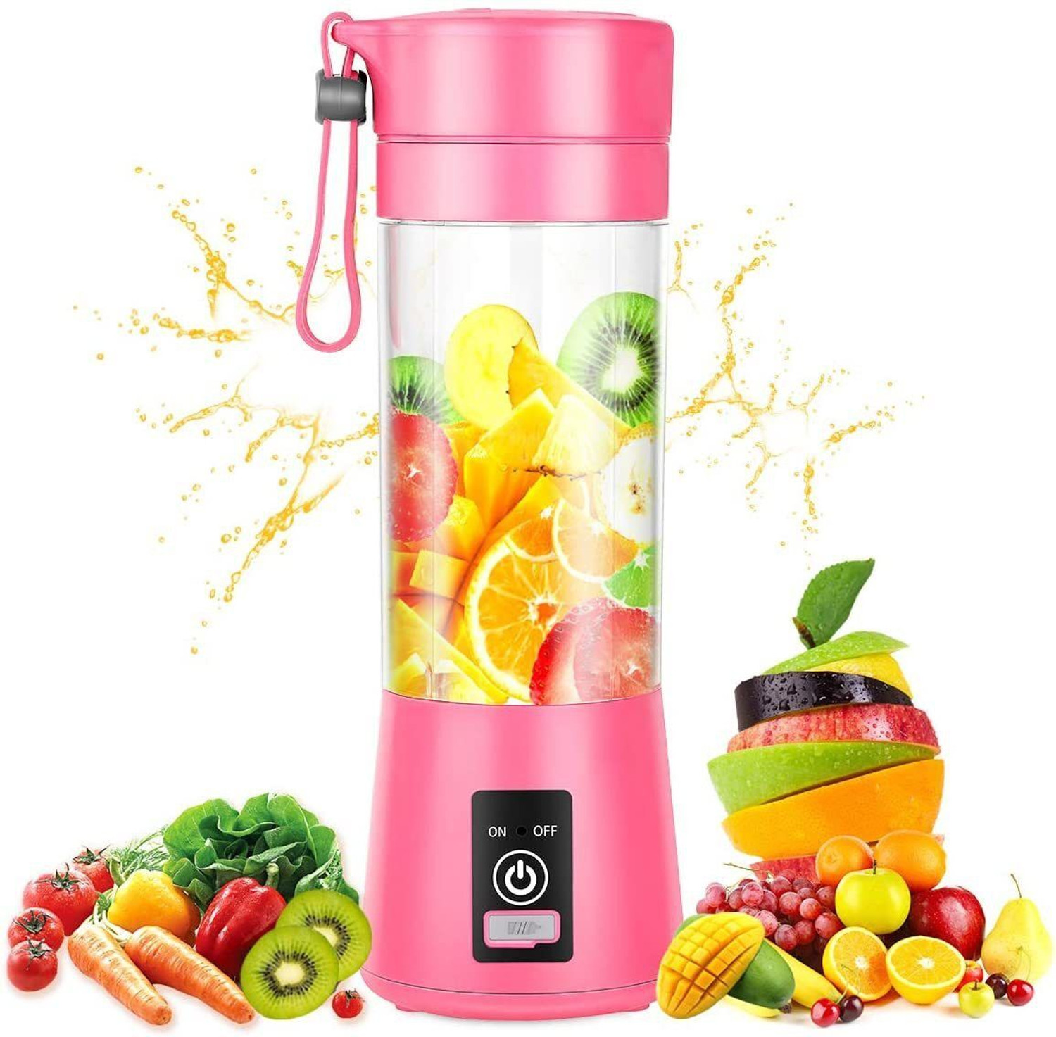 Image of Radhe Pro Fruit Juicer 200 W Juicer Mixer Grinder (AYY 521Y PORTABLE BLENDER FOR SMOOTHIES SHAKES FOR OFFICE,GYM,TREKKING,HOME USE | 1 Jar | Multicolor)