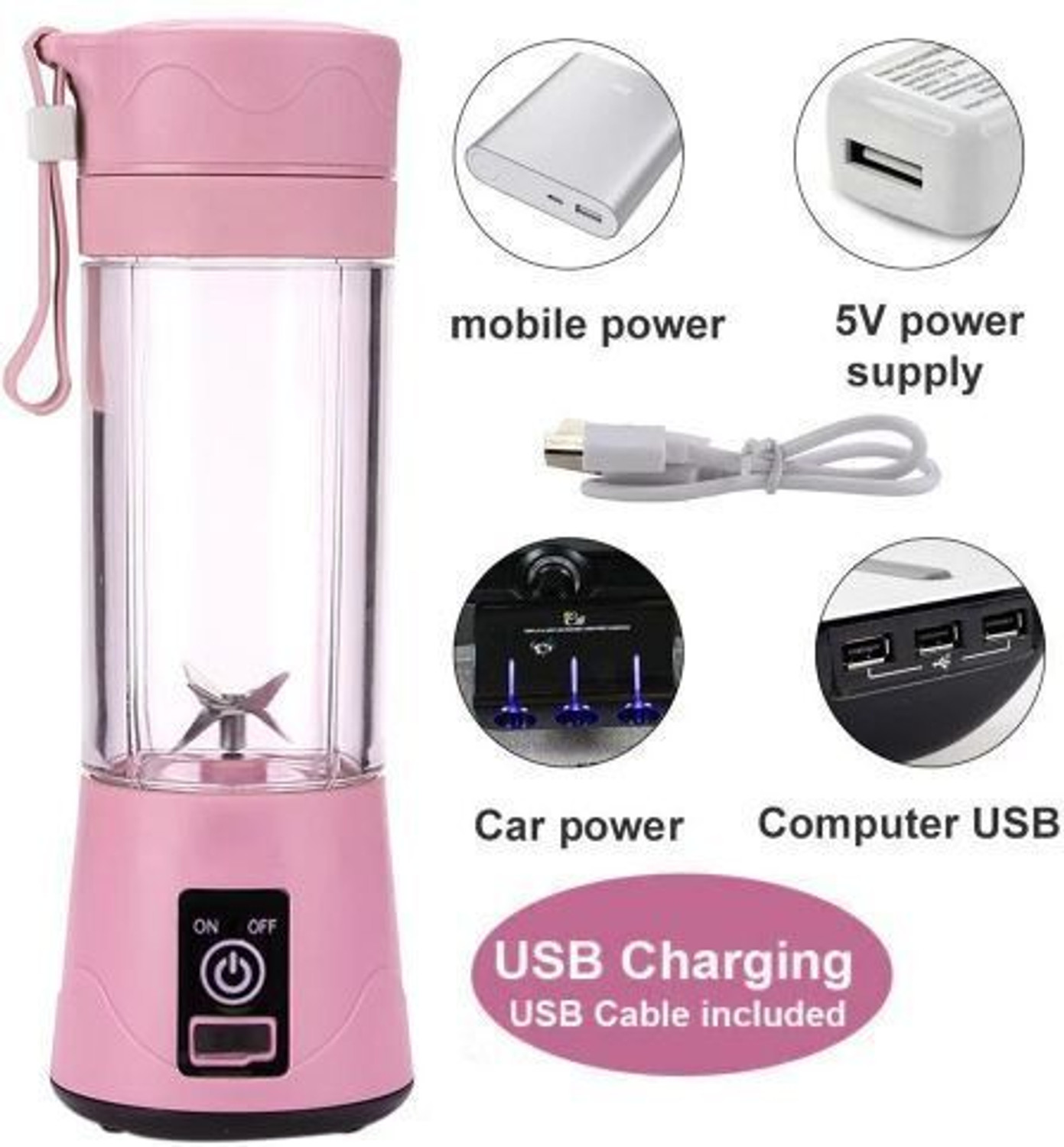 Image of Radhe Pro Fruit Juicer 200 W Juicer Mixer Grinder (AYY 526Y PORTABLE BLENDER FOR SMOOTHIES SHAKES FOR OFFICE,GYM,TREKKING,HOME USE | 1 Jar | Multicolor)
