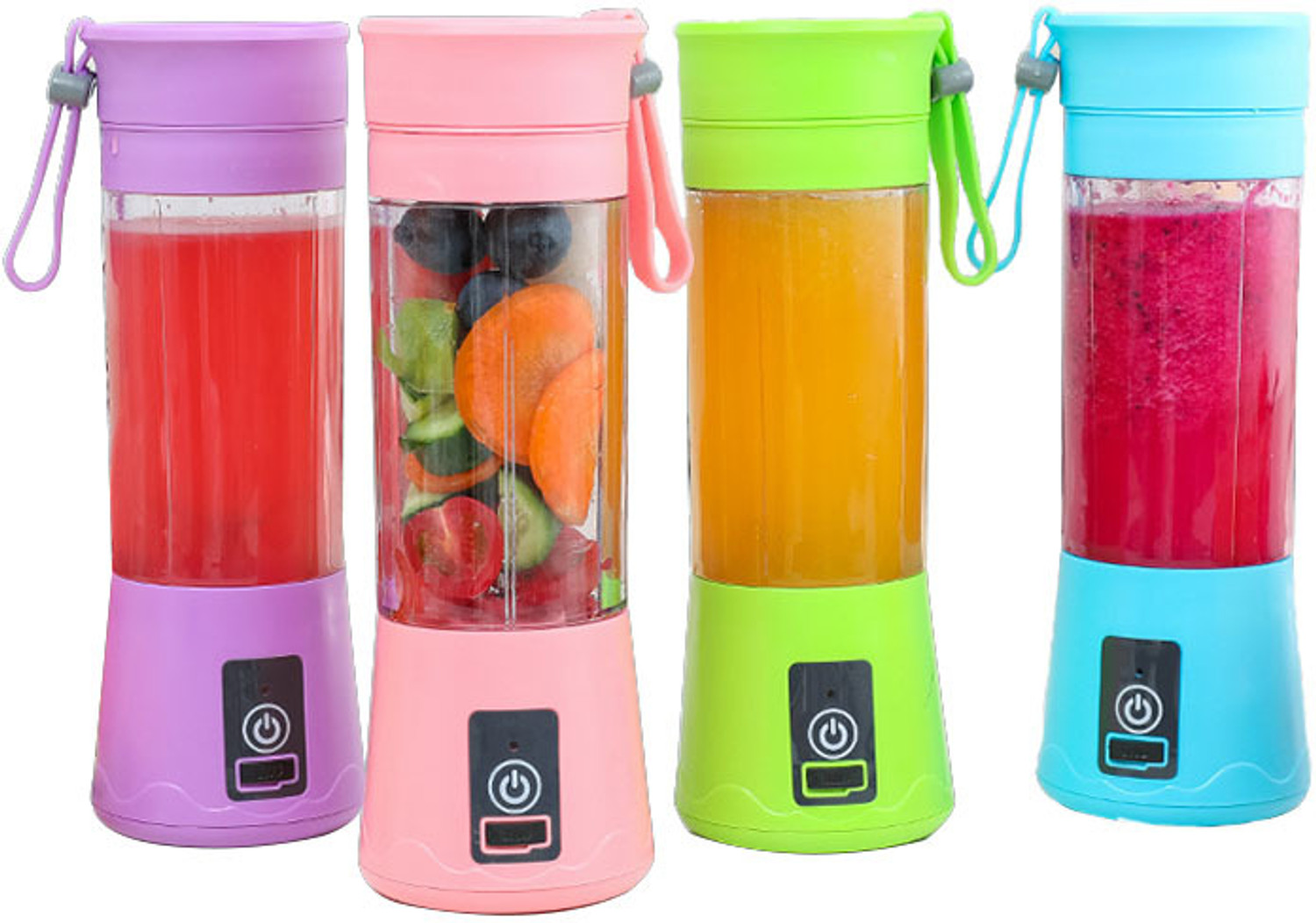 Image of PRANMATRASELLS Pro Fruit Juicer 200 W Juicer Mixer Grinder (ECF 850H Portable Electric Fruit Juicer Maker USB Rechargeable Mini Juicer | 1 Jar | Multicolor)