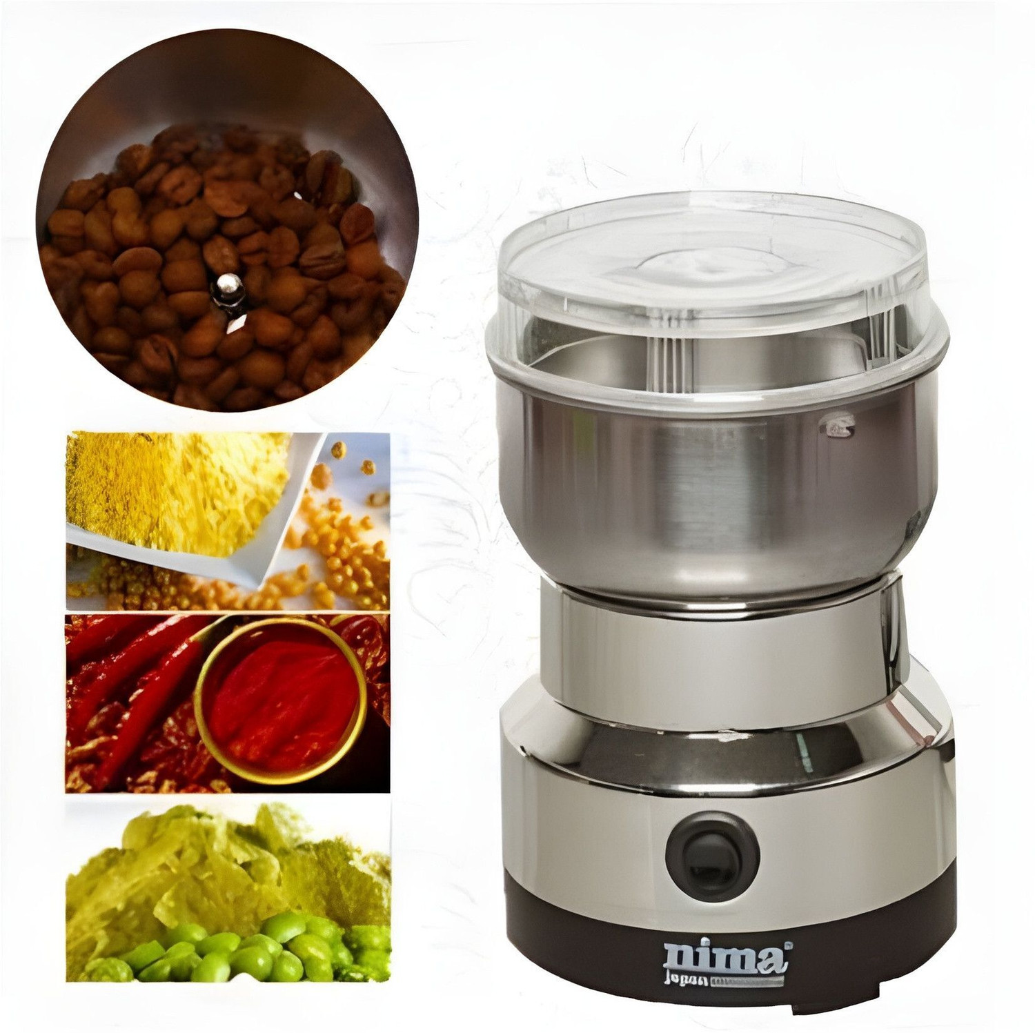 Image of JayGopalTrendz Grinder 350 W Mixer Grinder (Electric Grinder With Coffee & Nuts Grains Bean Grinder Juicer Mixer GrinderJ235 | 1 Jar | Silver)