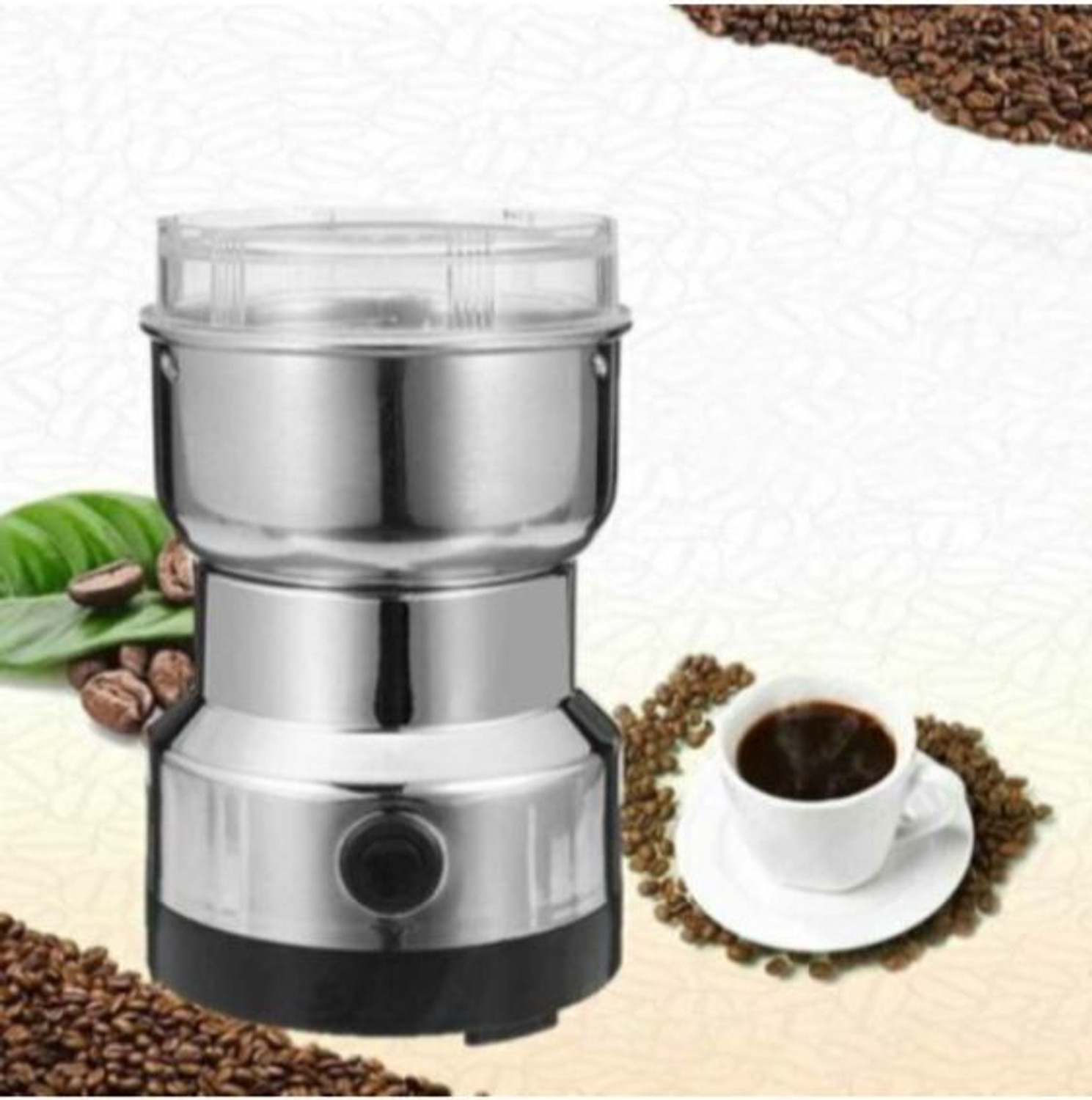 Image of Manasa JX 3 500 W Mixer Grinder (Mini Stainless Steel Coffee Spice Nuts Grains Bean Grinder | 1 Jar | Multicolor)