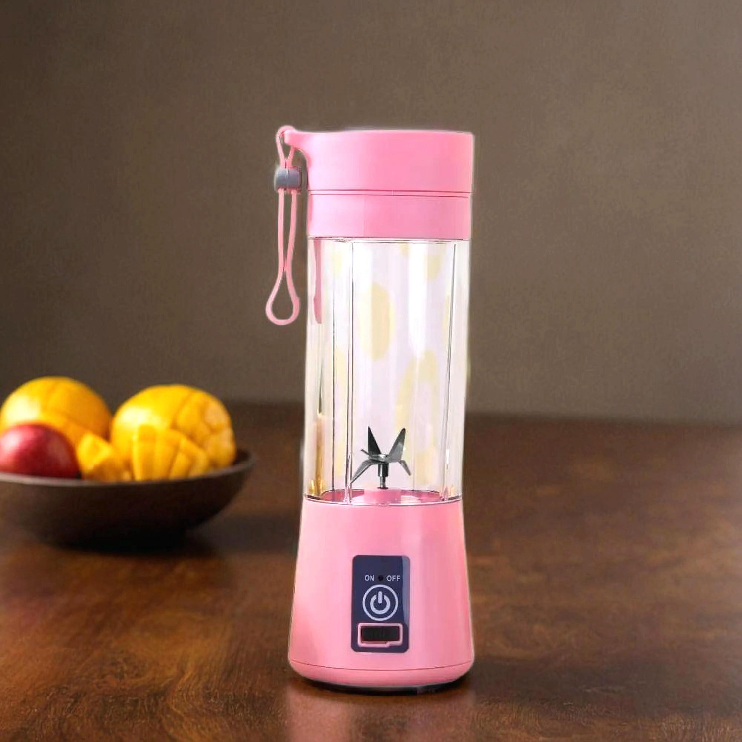 Image of APNA STORE Electric Fruit Juicer Maker USB Rechargeable Mini Juicer Mixer GrinderIG124 350 W Juicer Mixer Grinder (Electric Fruit Juicer Maker USB Rechargeable Mini Juicer Mixer GrinderIG124 | 1 Jar | Multicolor)