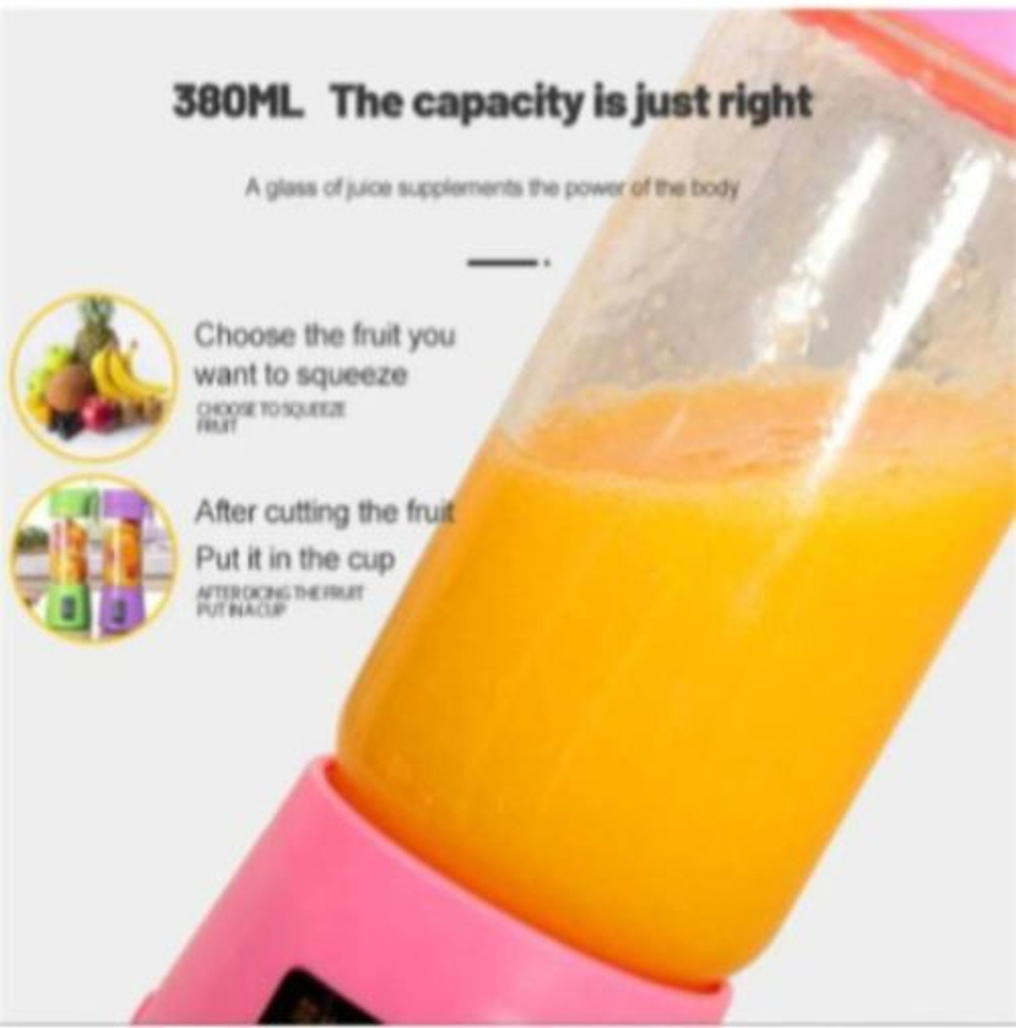 Image of princemarkett Pro Fruit Juicer 200 W Juicer Mixer Grinder (NOK36-ER70 Portable Blender 6 Blade Electric Juicer Blender | 1 Jar | Multicolor)