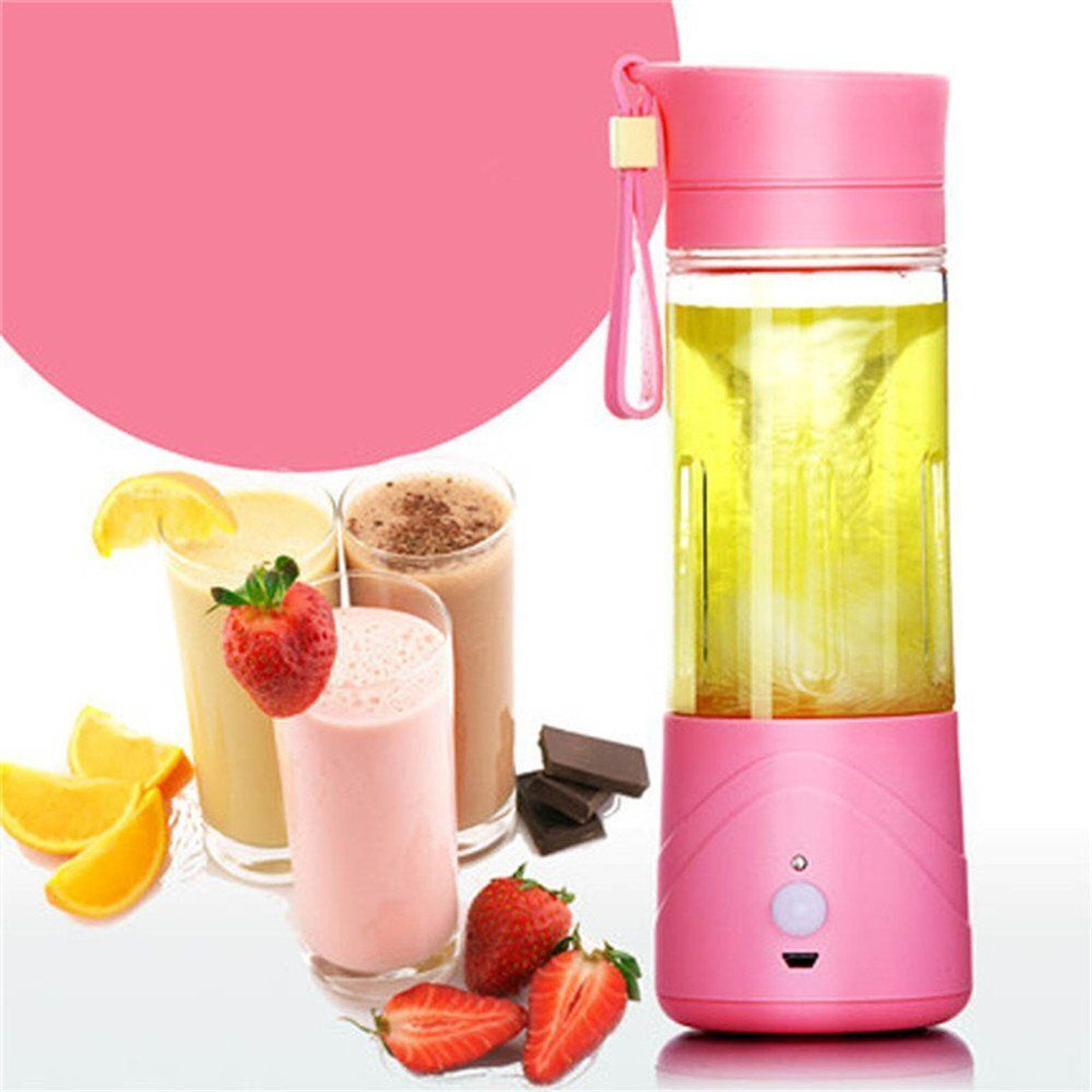 Image of Modexa Global Pro Fruit Juicer 200 W Juicer Mixer Grinder ( Juice Extractor, Portable, Rechargeable Battery and USB Charging 380ml Cup | 1 Jar | Multicolor)