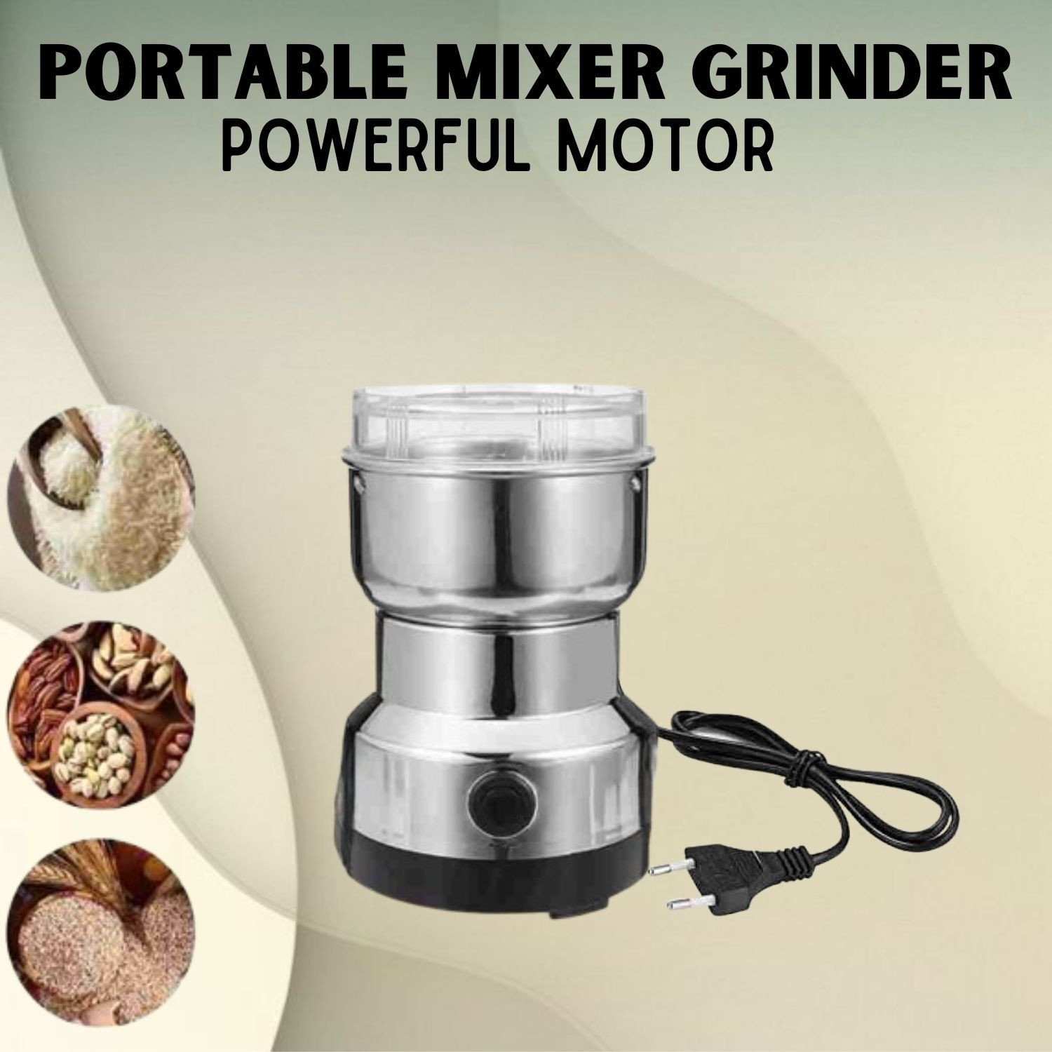 Image of SEVENMETICS pro 500 W Mixer Grinder (GrinMer-M27 /6 /25-412A | 1 Jar | Black, STEEL)