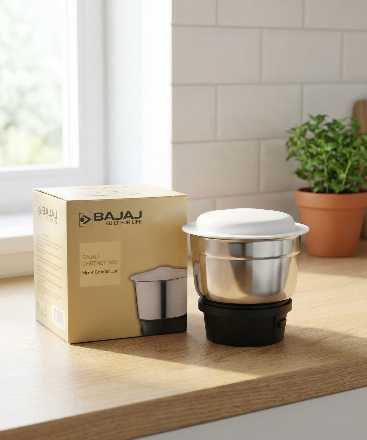 Image of BAJAJ Original 400ml Chutney Jar Assembly Mixer Juicer Jar (400 ml)