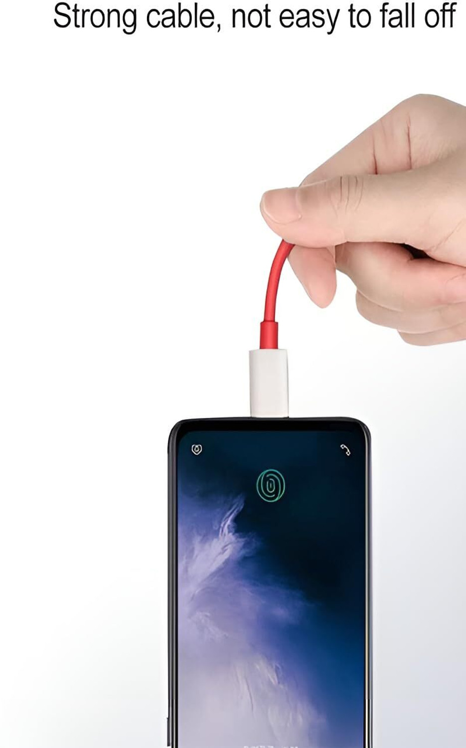 Image of OnePlus 100 W SuperVOOC 10 A Wall Charger for Mobile with Detachable Cable (White, Red)