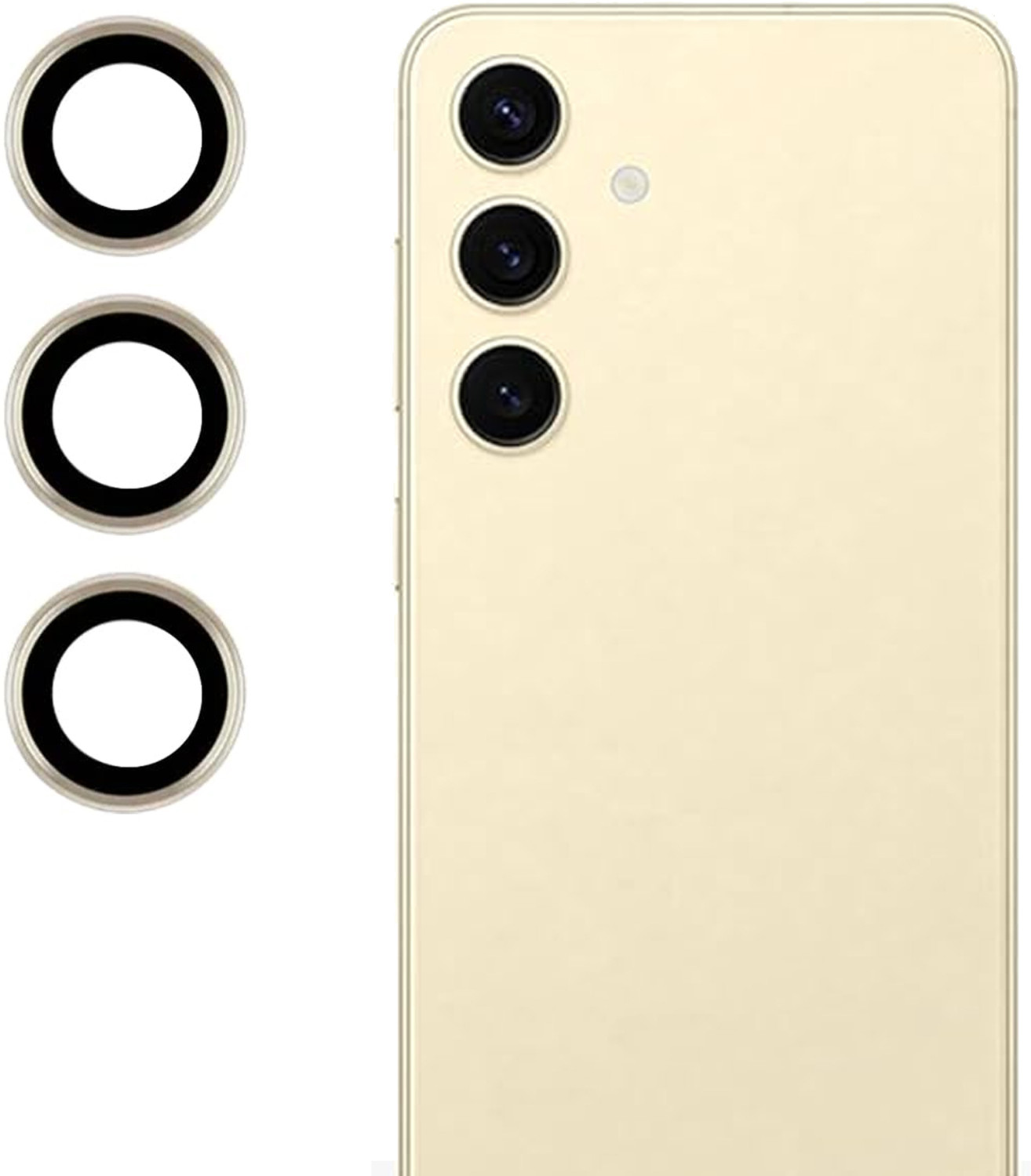 Image of SQSENTERPRISES Back Cover for SAMSUNG GALAXY S24 (Black, Gold, Charging Case, Thermoplastic Polyurethane, Pack of: 1)