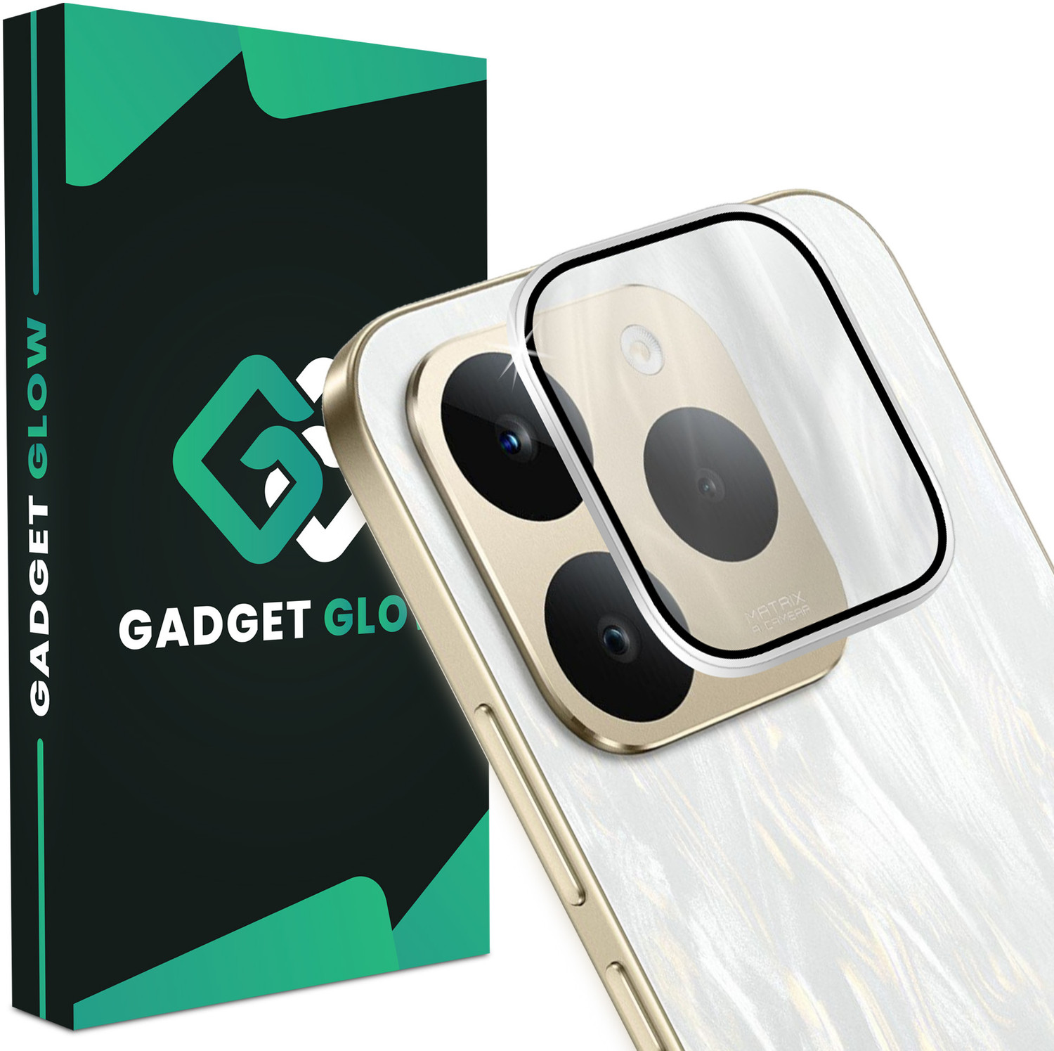 Gadget Glow Back Camera Lens Ring for Realme 15T 5G, Silver - Image 6