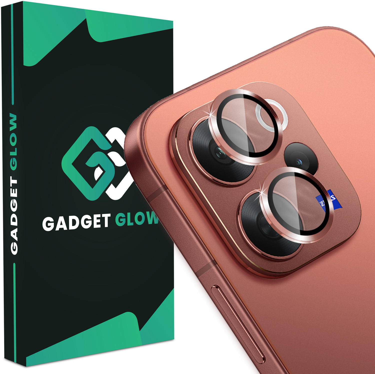 Gadget Glow Back Camera Lens Ring for Vivo V70 Elite 5G, Copper - Image 1