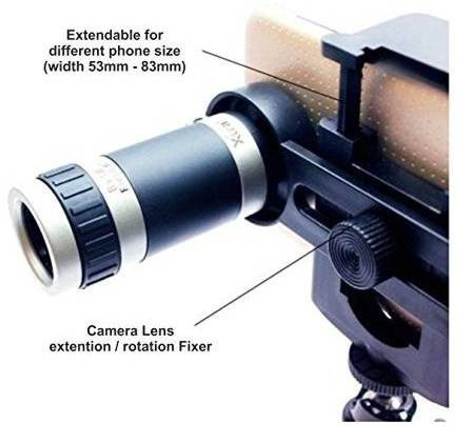 Image of Wifton 12X Optical Zoom Telescope Camera Kit with Tripod-S1 Mobile Phone Lens