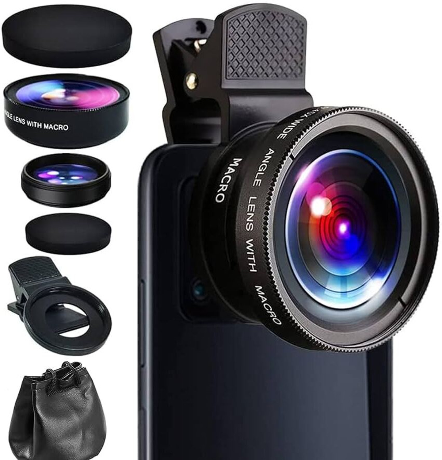 Image of OSTALY 0.45X Ultra HD 2 in 1 Mobile Lens Kit L58 Macro Lens Wide Angle and 15X Lens Mobile Phone Lens