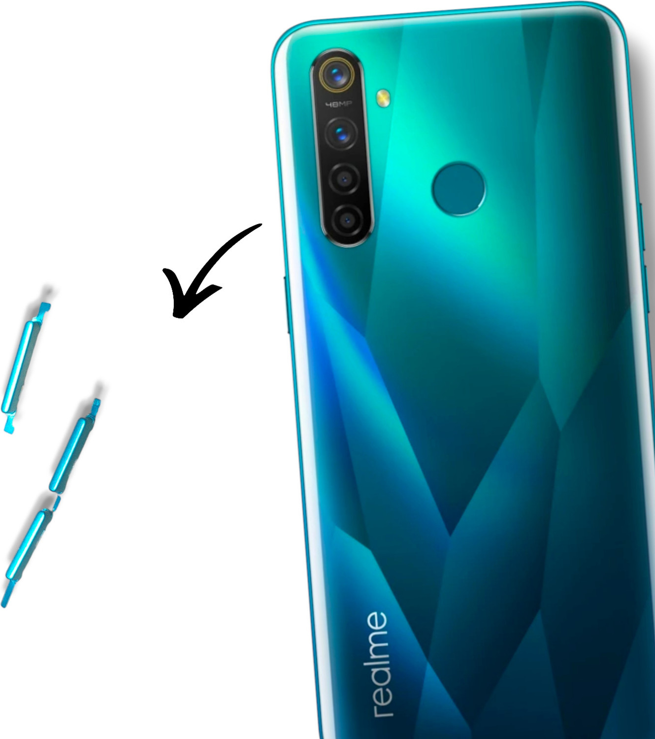 Image of BK PRIMUM QULITY realme 5 Back Panel (blue)