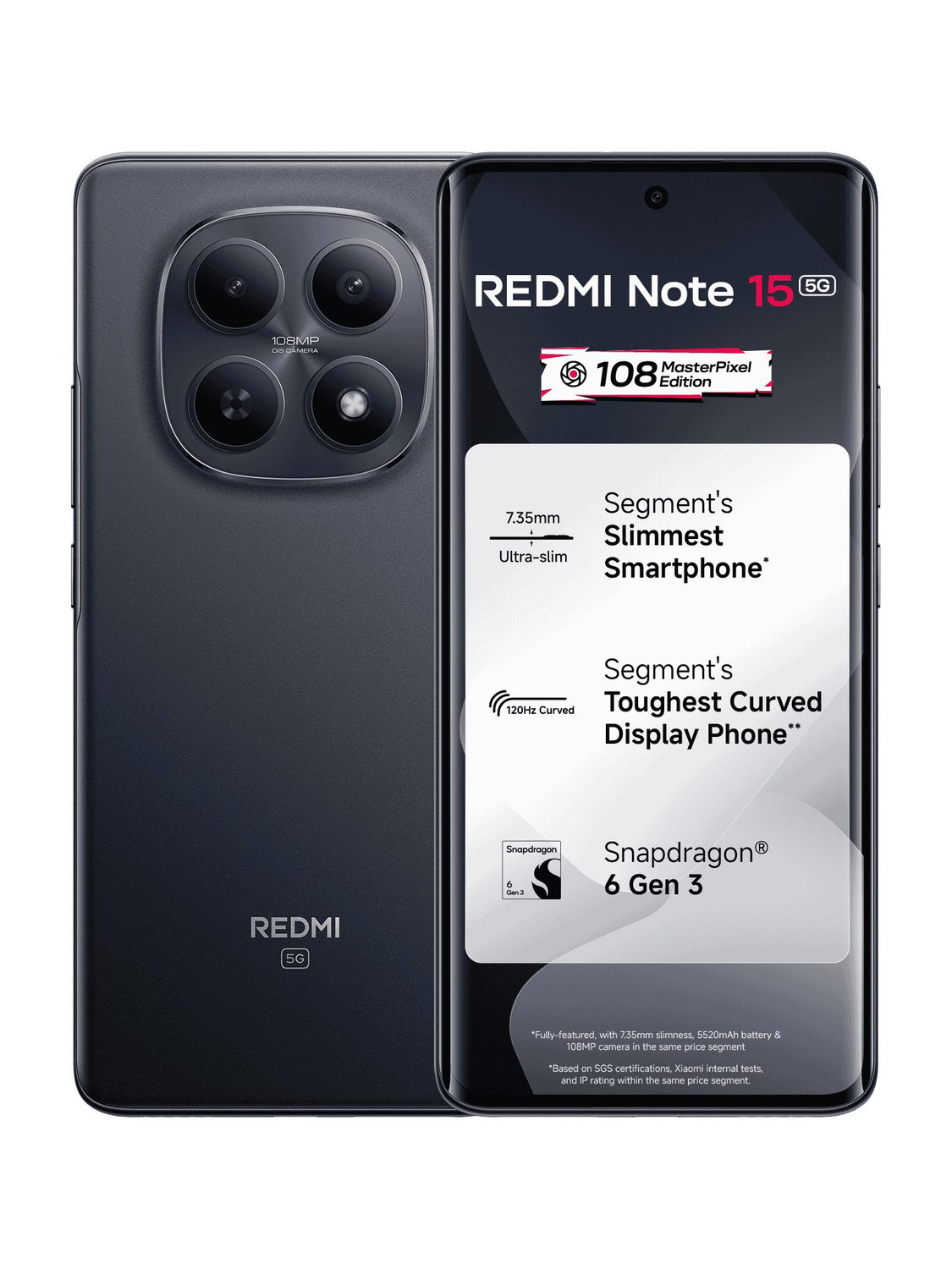 REDMI Note 15 5G (Black, 128 GB) (8 GB RAM) - Image 1