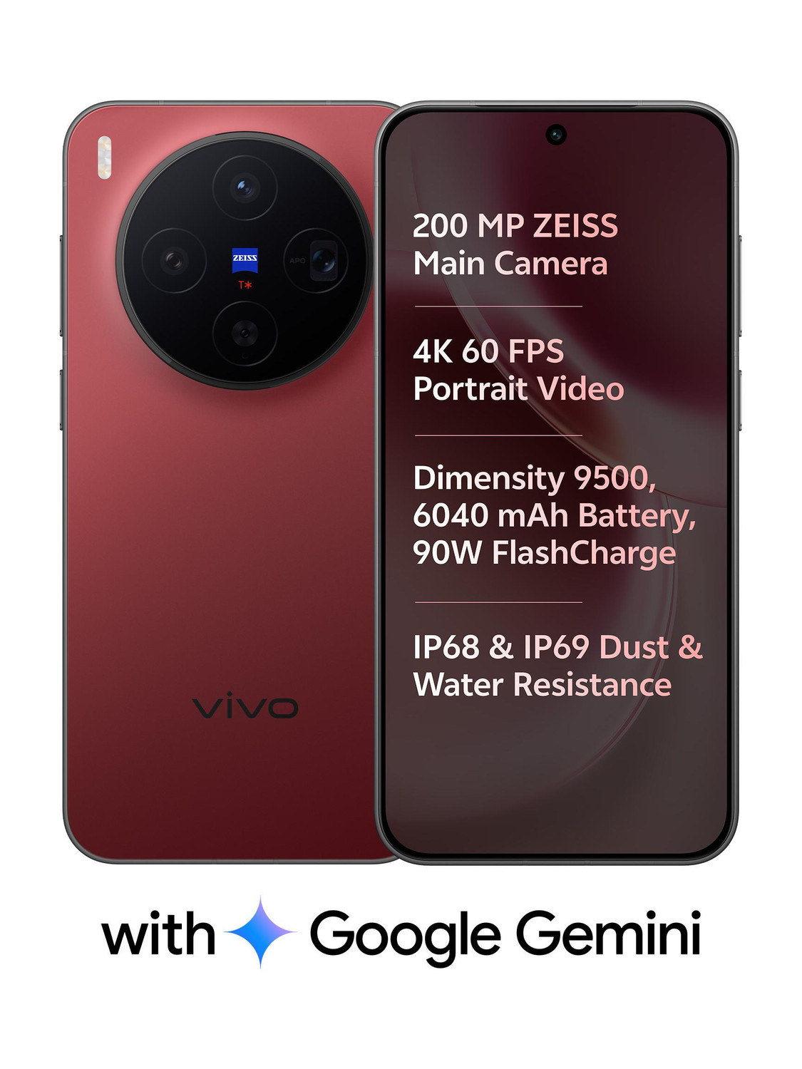 vivo X300 256GB 12GB RAM Red - Image 1