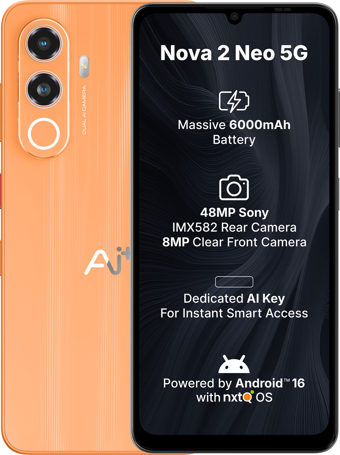 Ai+ Nova 2 Neo 5G 64GB Orange - Image 1
