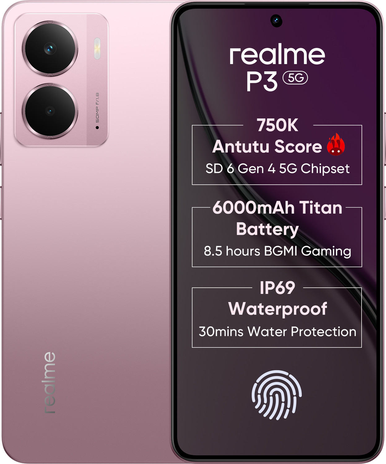 realme P3 5G (Nebula Pink, 128 GB) (6 GB RAM) - Image 1