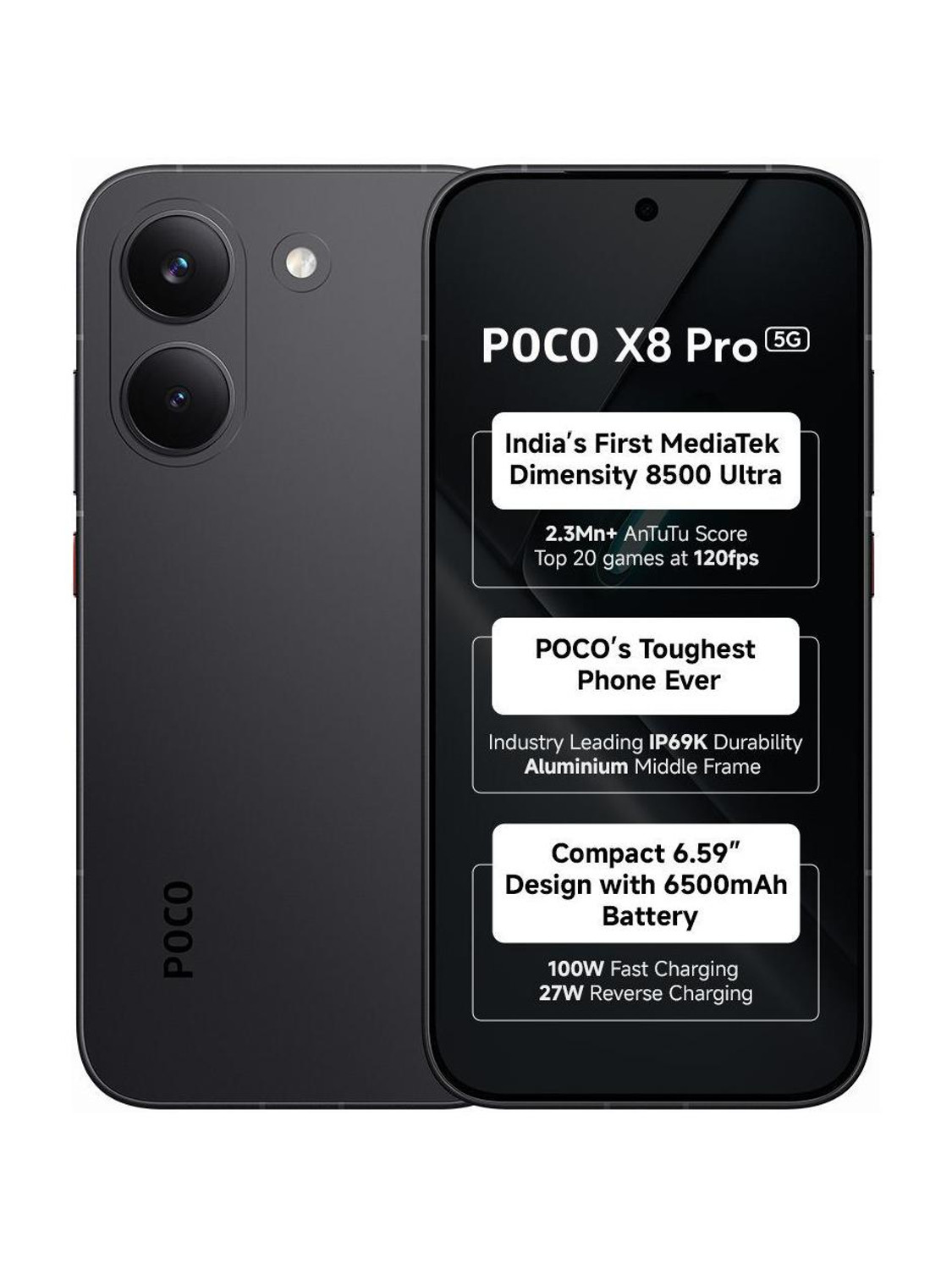 POCO X8 Pro 256GB 8GB RAM Black - Image 1