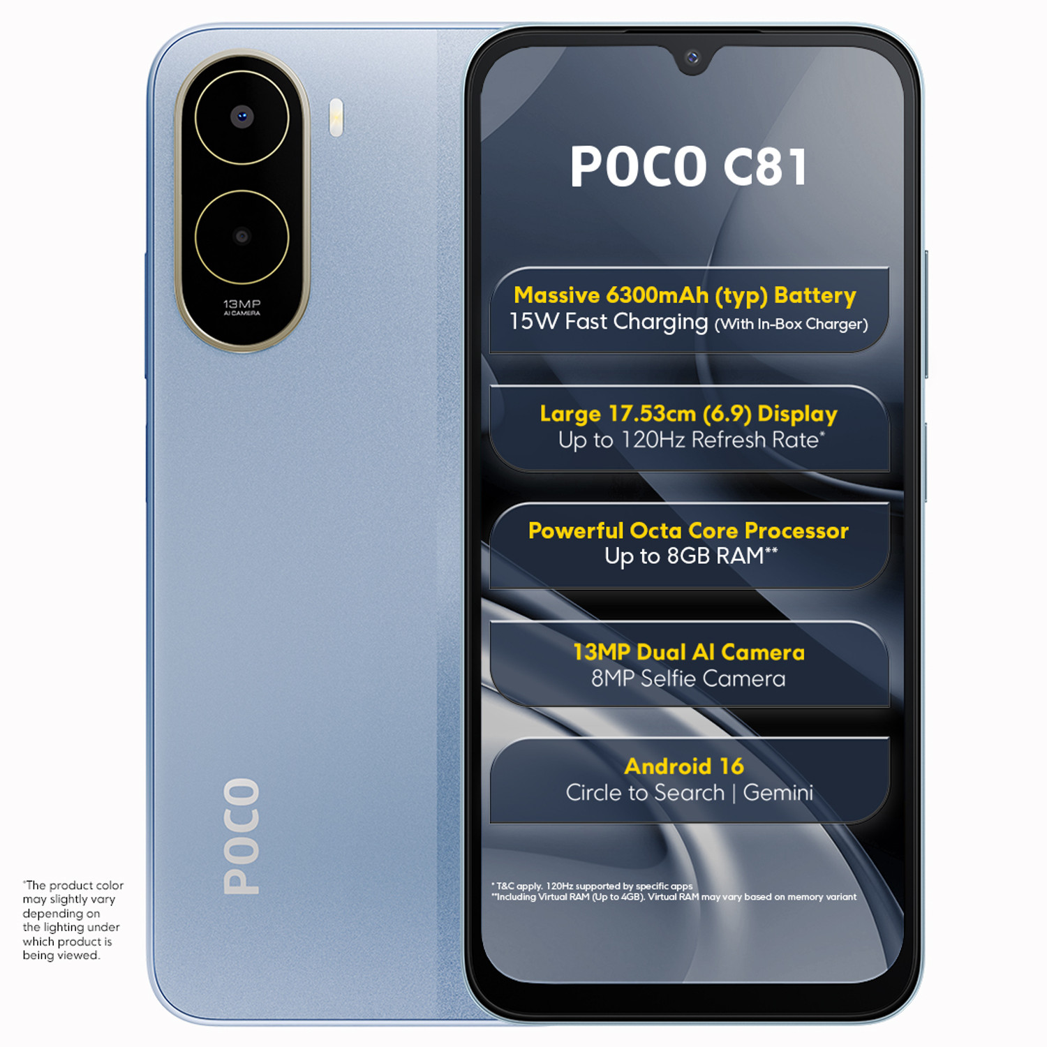 POCO C81 64GB Sky Blue - Image 6