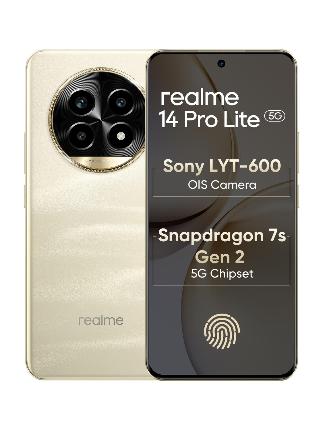 realme 14 Pro Lite 5G 128GB 8GB RAM Gold - Image 1