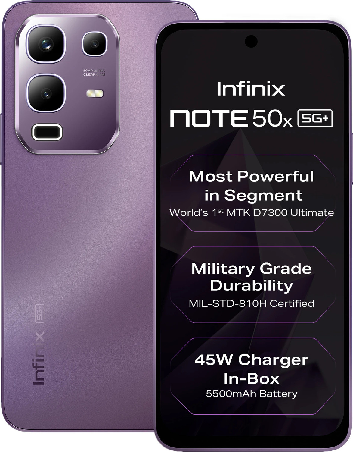 Infinix Note 50x 5G+ 128GB 6GB RAM Pack of 50 · 5 g (250 g total) - Image 1