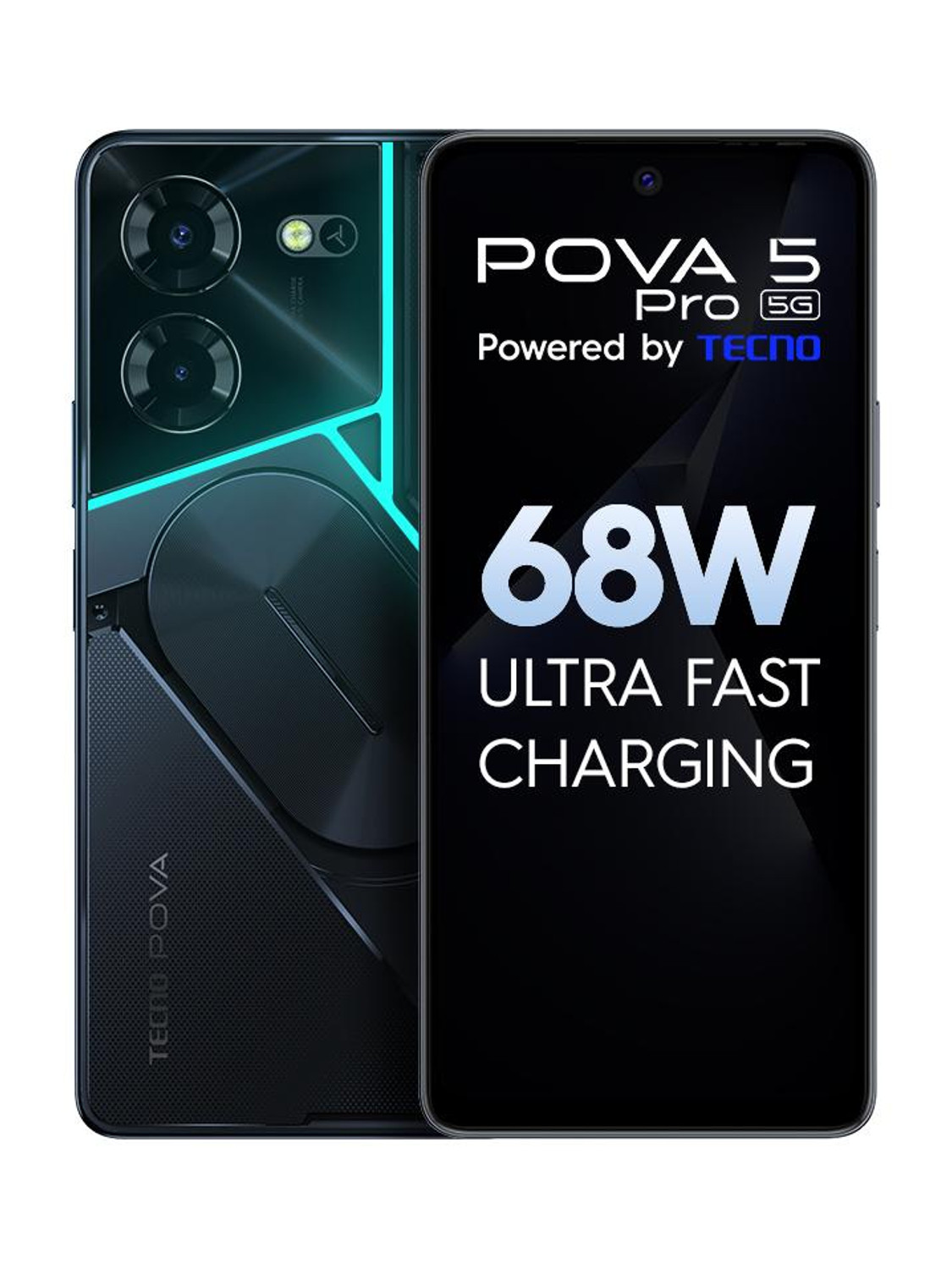 Tecno Pova 5 Pro 5G (128GB, 8GB RAM, Dark Illusion) - Image 1