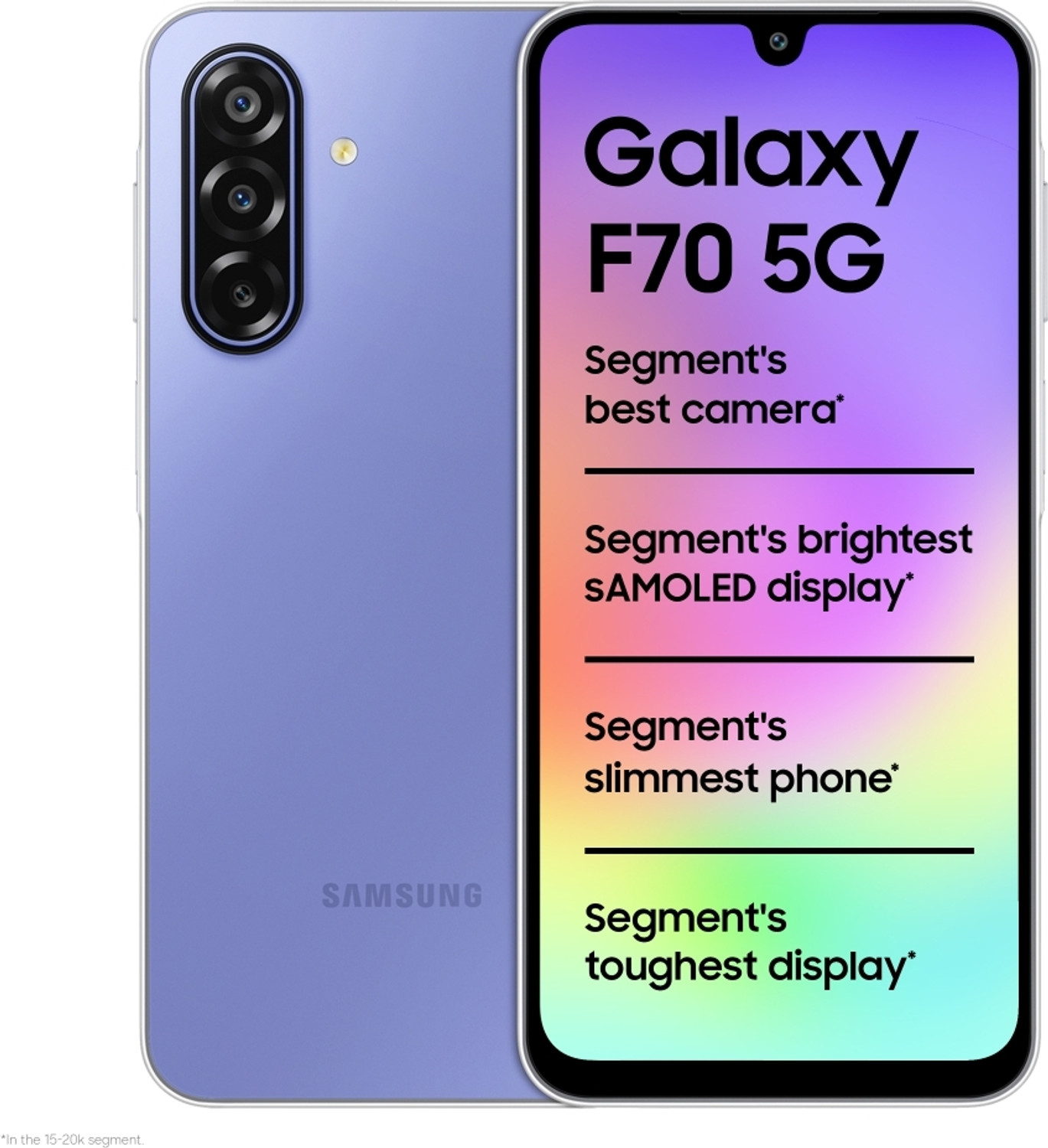 Samsung Galaxy F70 5G (Vivid Violet, 128 GB) (4 GB RAM) - Image 1