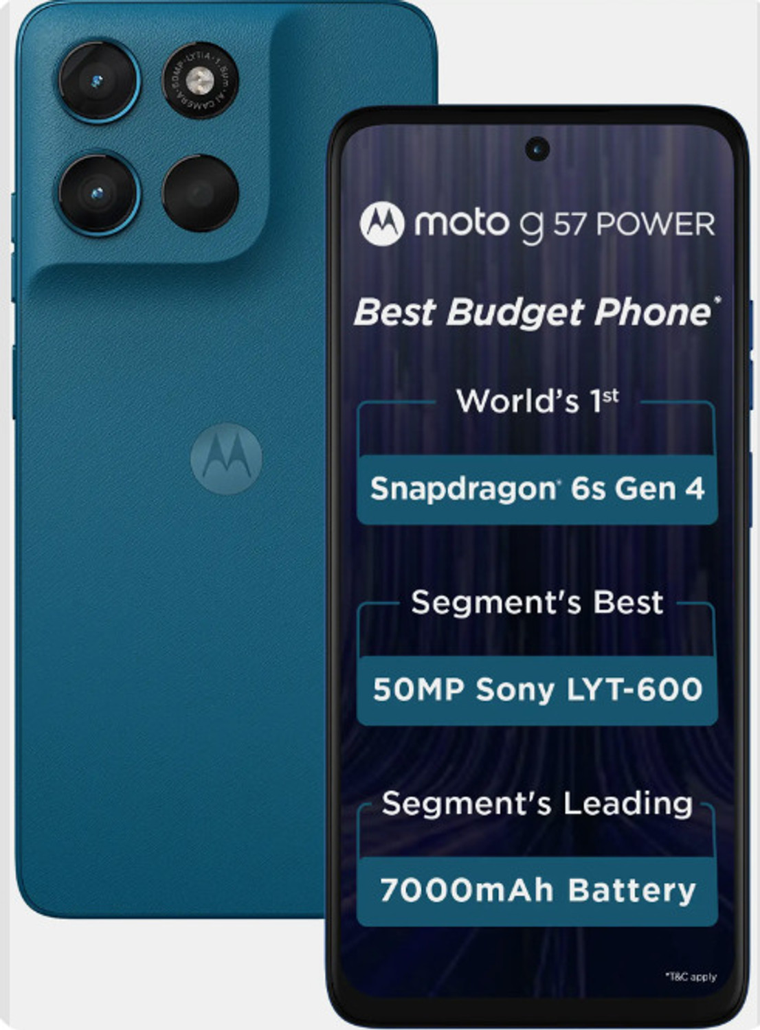 Image of MOTOROLA G57 Power 5G 128GB 8GB Ram (Pantone Crosair, 128 GB) (8 GB RAM)