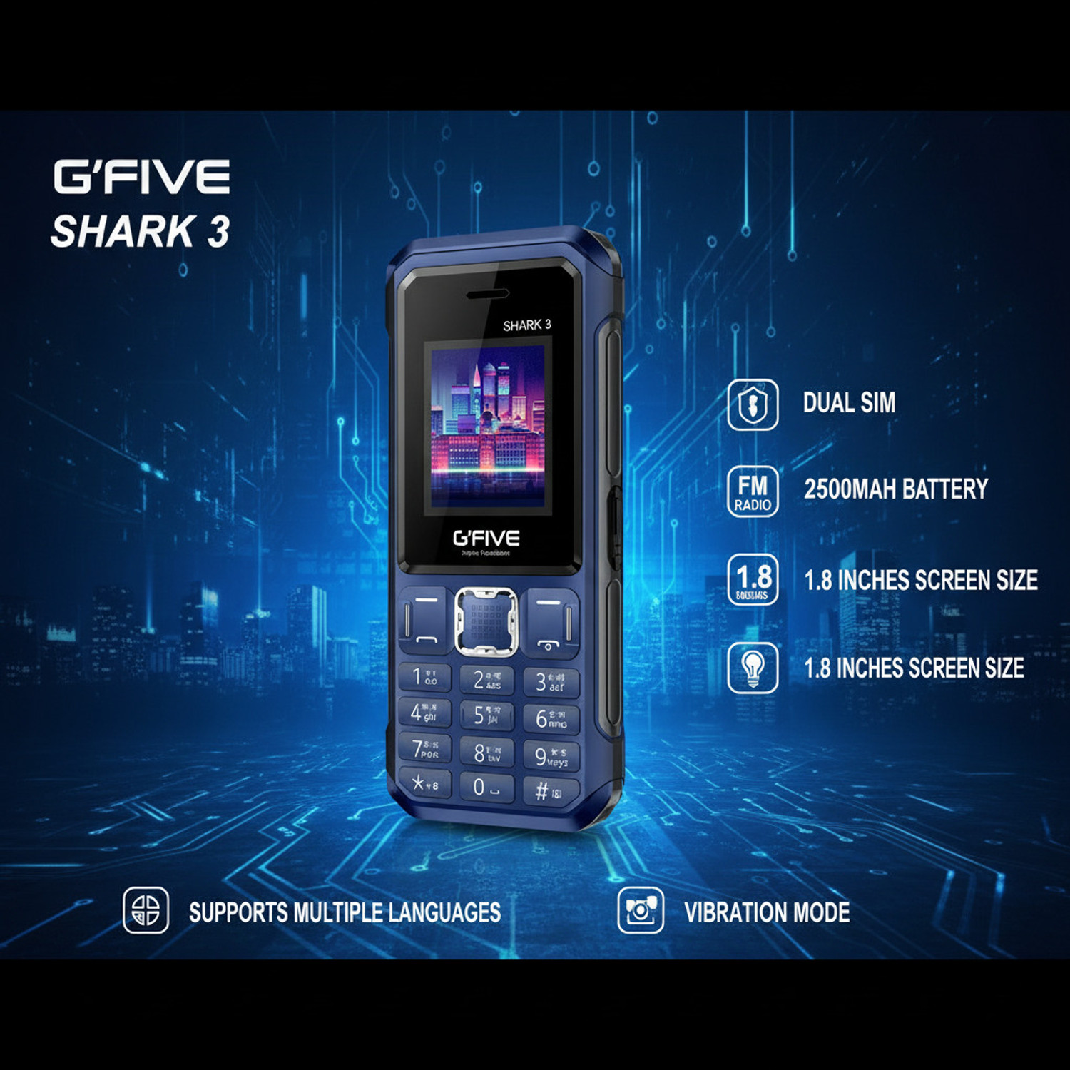 Image of G'Five SHARK 3 (Dark Blue)